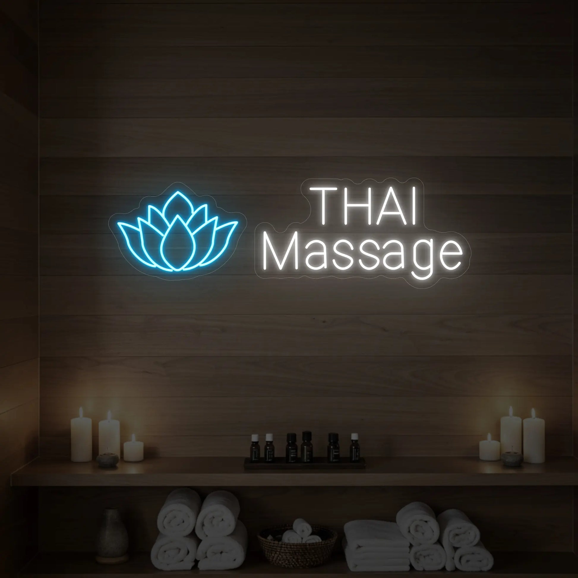 Enseigne lumineuse « Massage thaï »