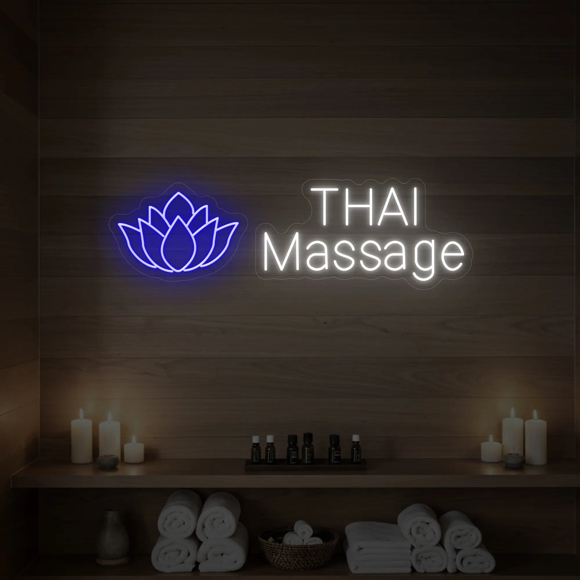 Enseigne lumineuse « Massage thaï »