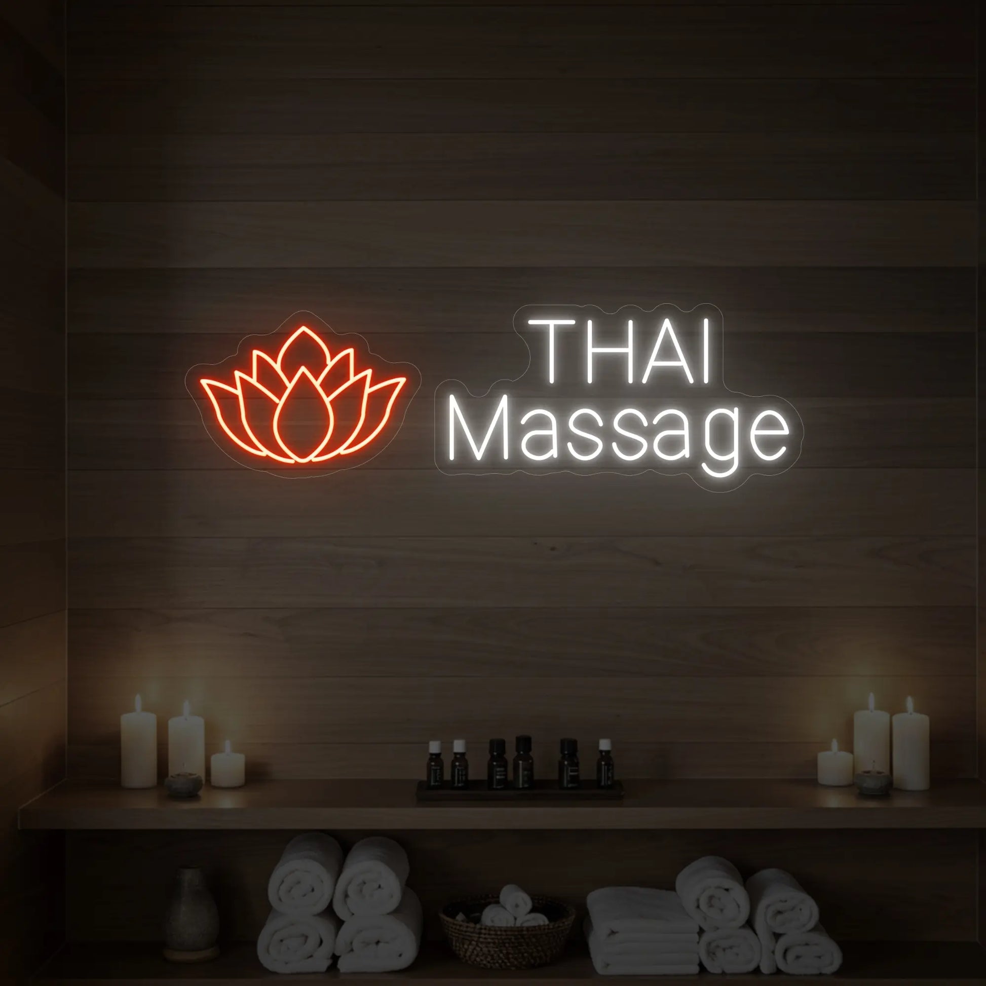 Enseigne lumineuse « Massage thaï »