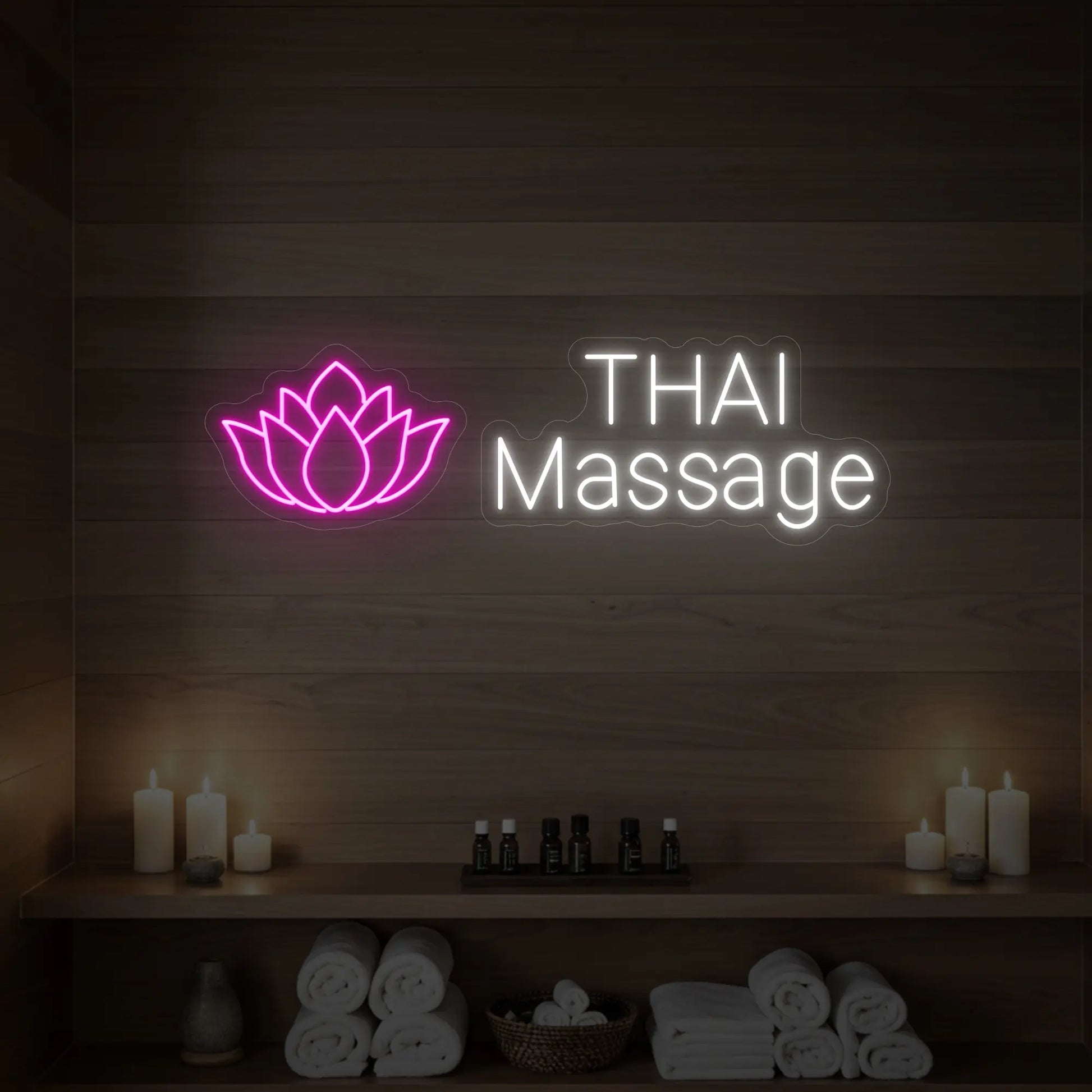 Enseigne lumineuse « Massage thaï »