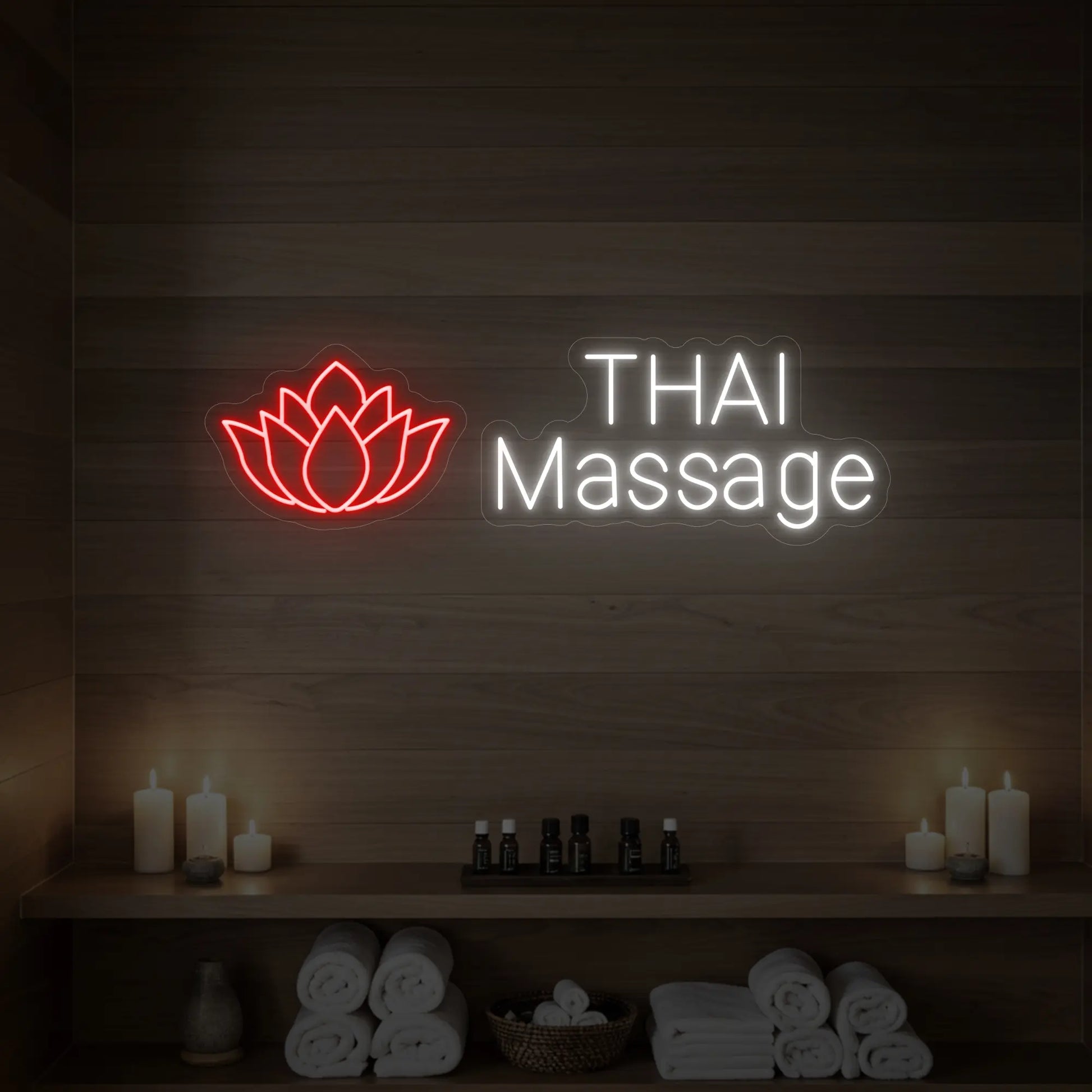 Enseigne lumineuse « Massage thaï »