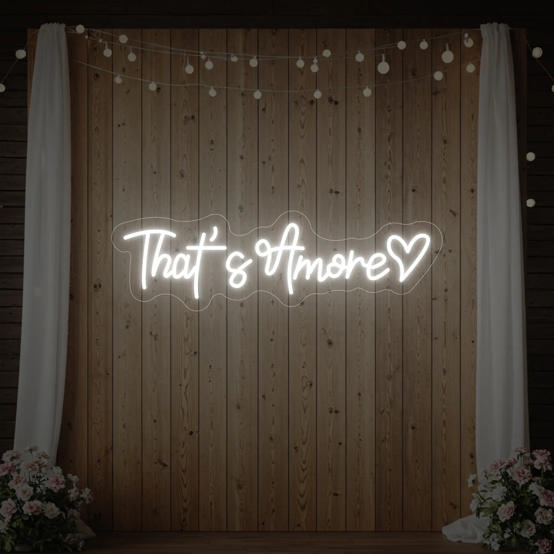 That’s Amore with Heart Neon Sign V2