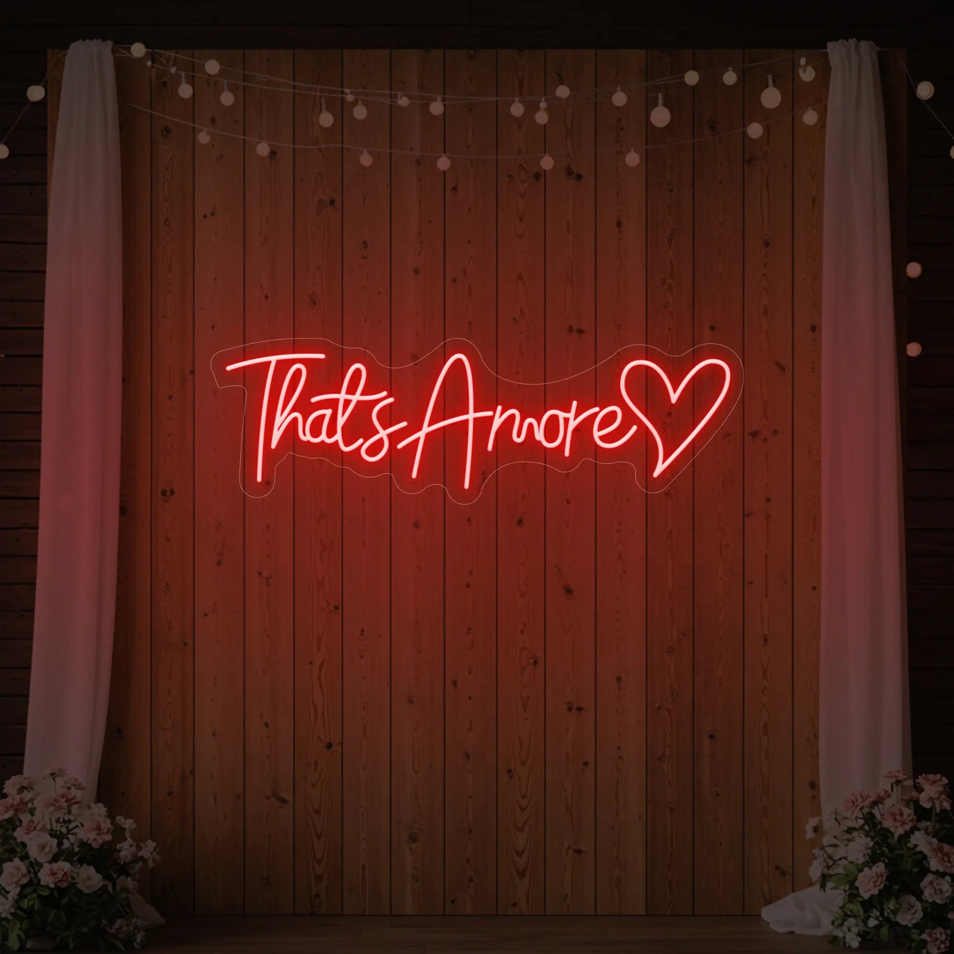 C'est l'amour avec l'enseigne lumineuse en forme de cœur V3