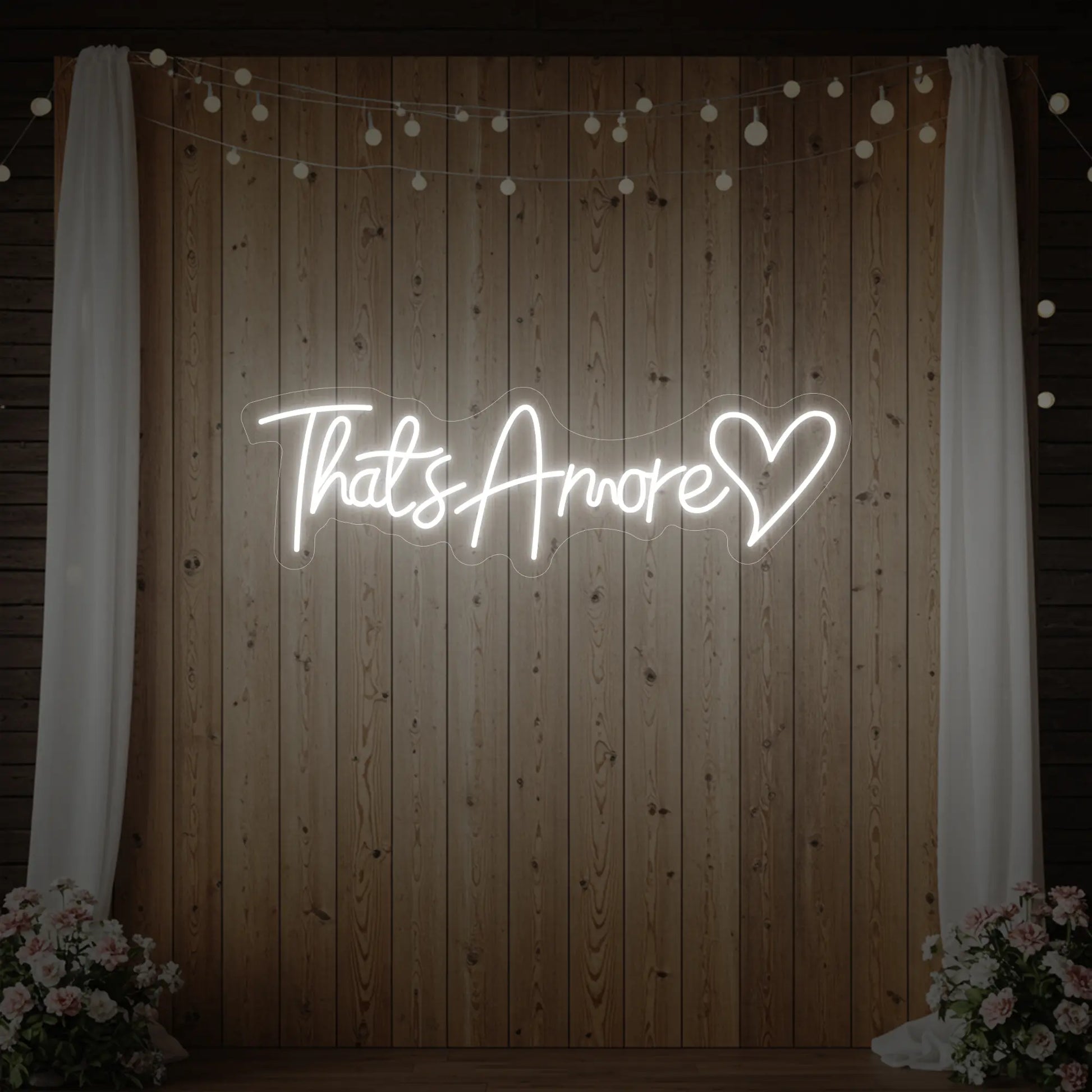 C'est l'amour avec l'enseigne lumineuse en forme de cœur V3