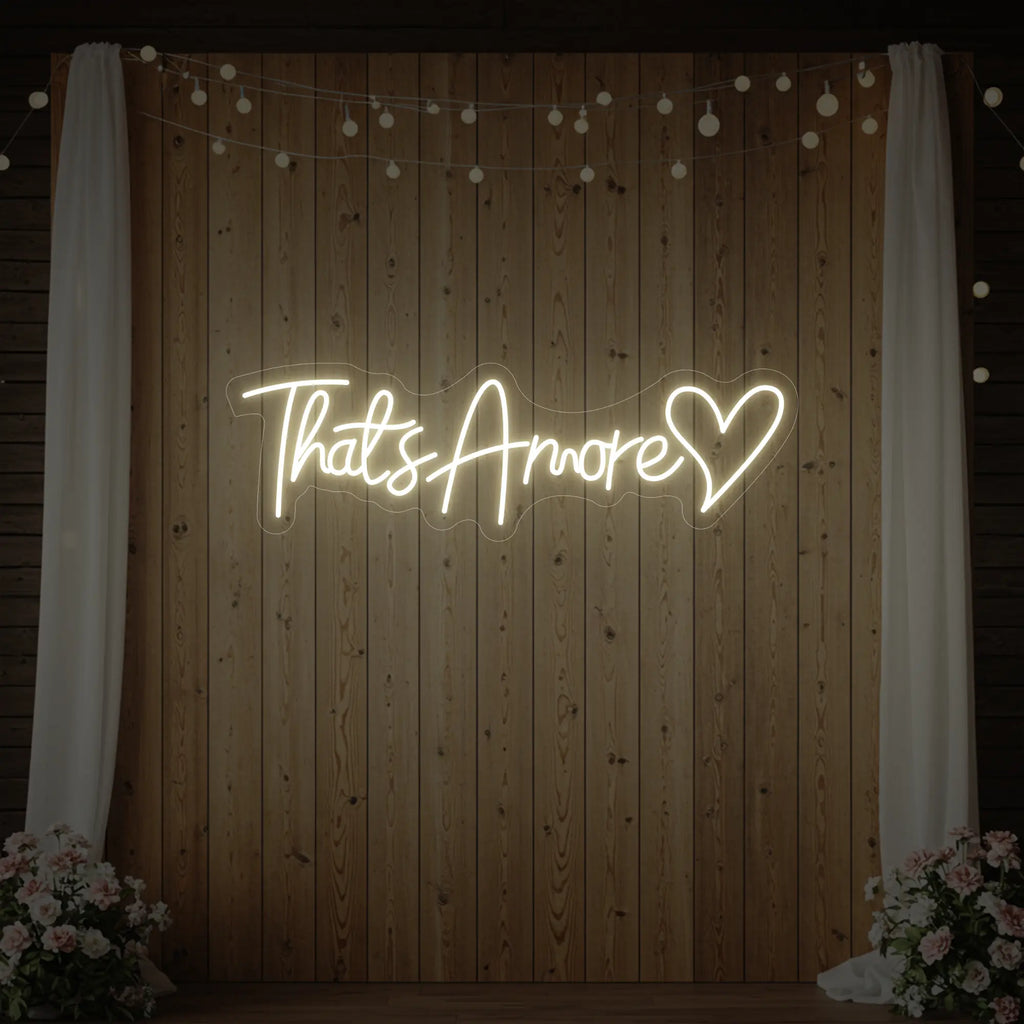 C'est l'amour avec l'enseigne lumineuse en forme de cœur V3