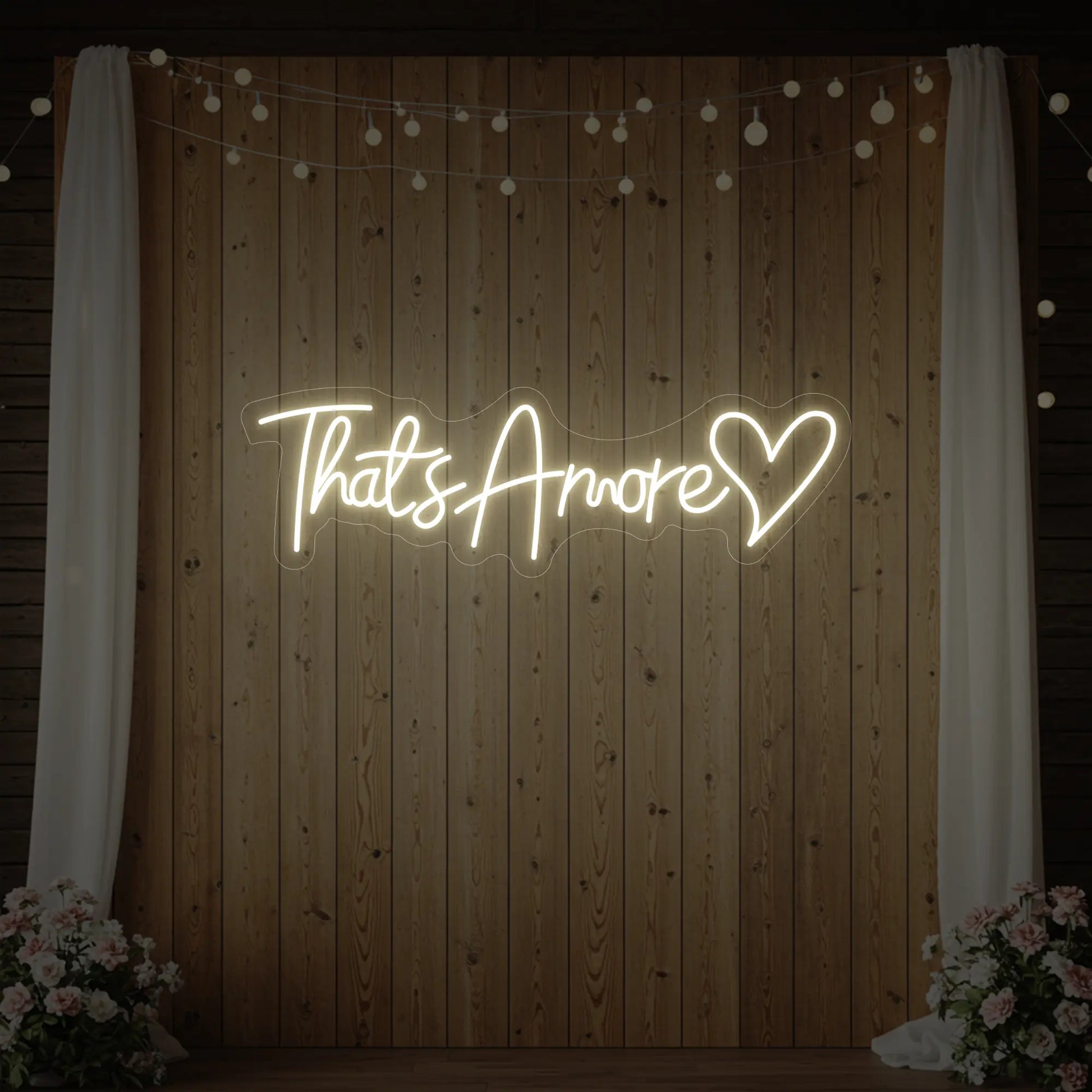 C'est l'amour avec l'enseigne lumineuse en forme de cœur V3