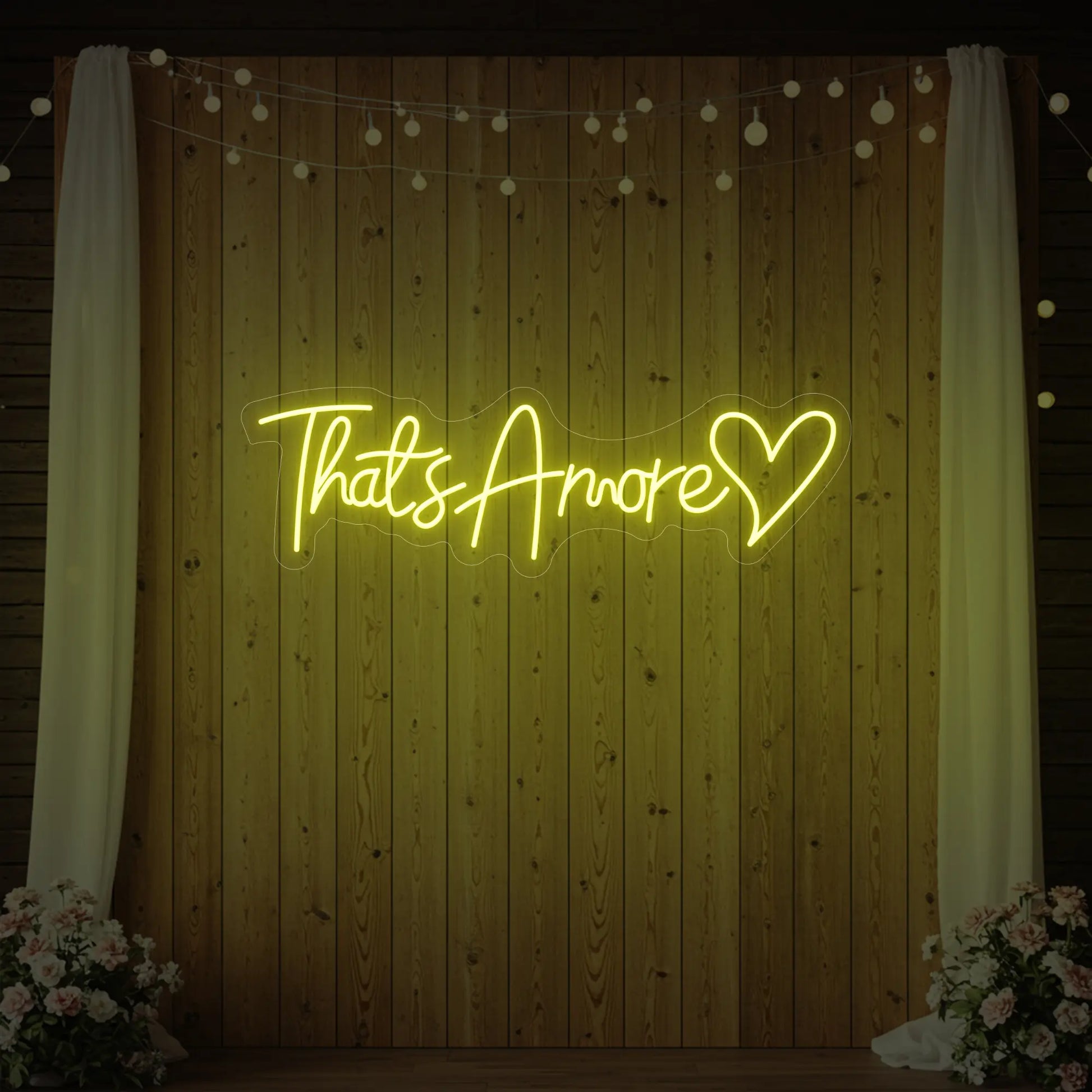 C'est l'amour avec l'enseigne lumineuse en forme de cœur V3