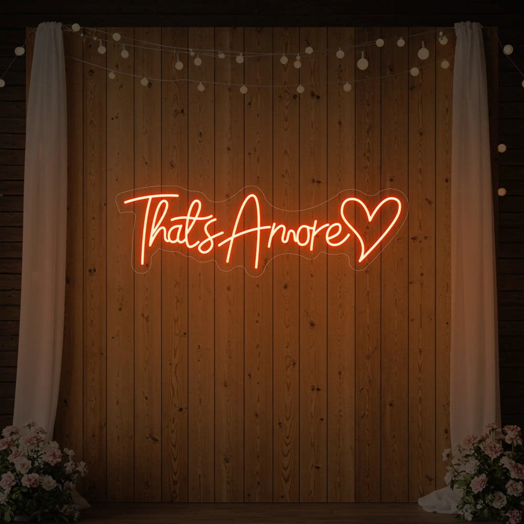 C'est l'amour avec l'enseigne lumineuse en forme de cœur V3