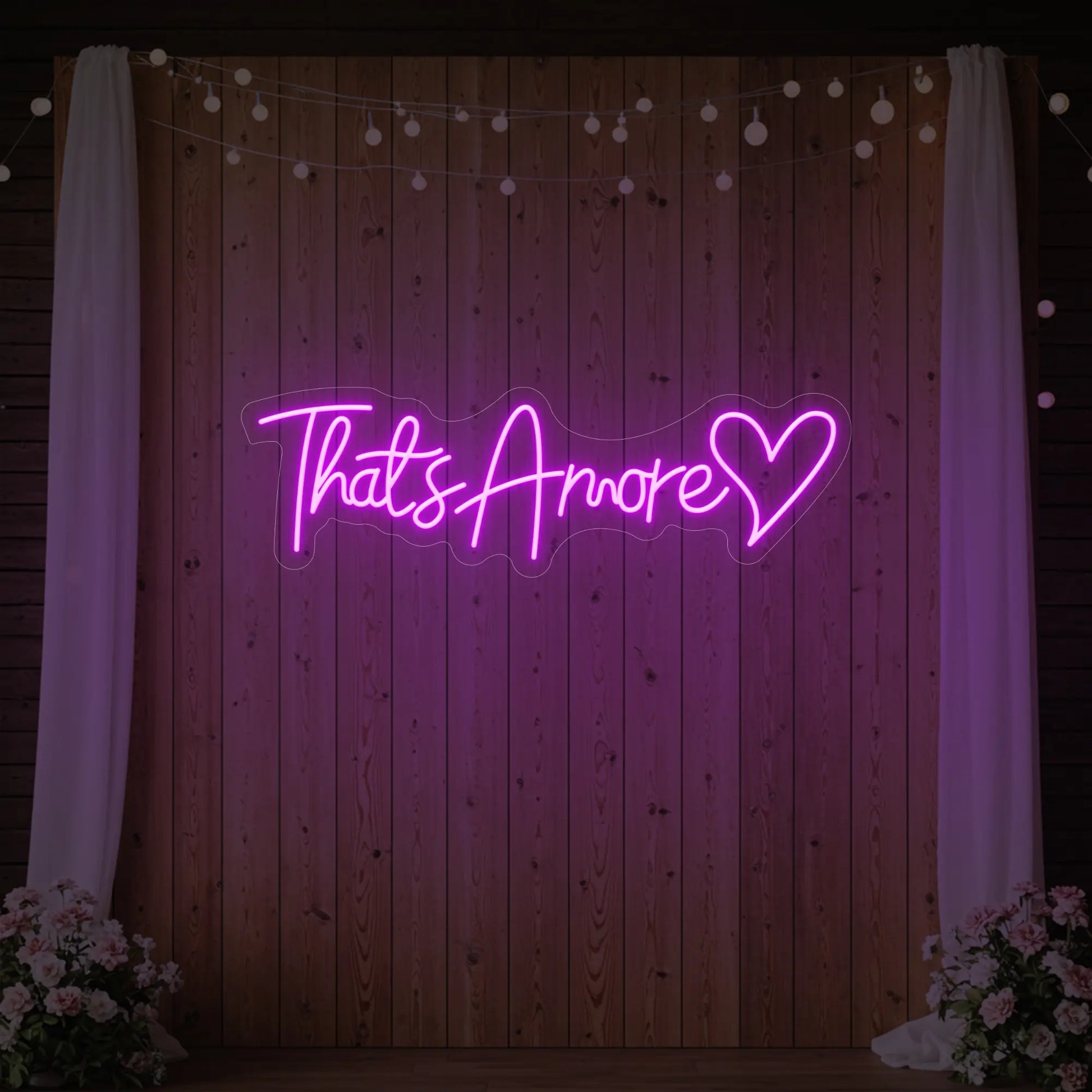 C'est l'amour avec l'enseigne lumineuse en forme de cœur V3