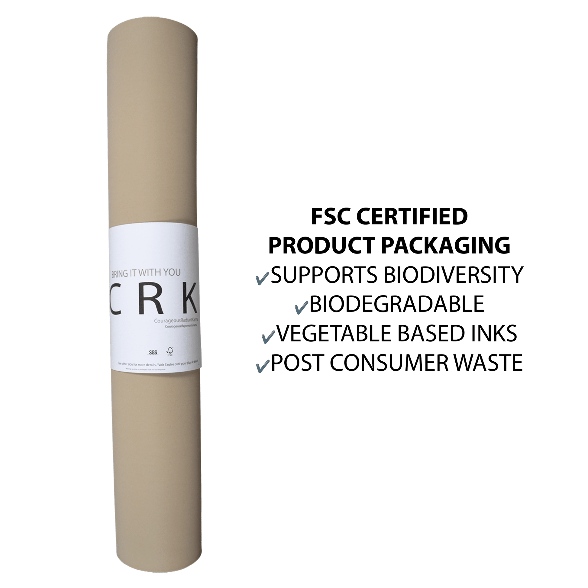 Crk Yoga Mat made of Natural Rubber, 3mm Thick • The Army Mat
