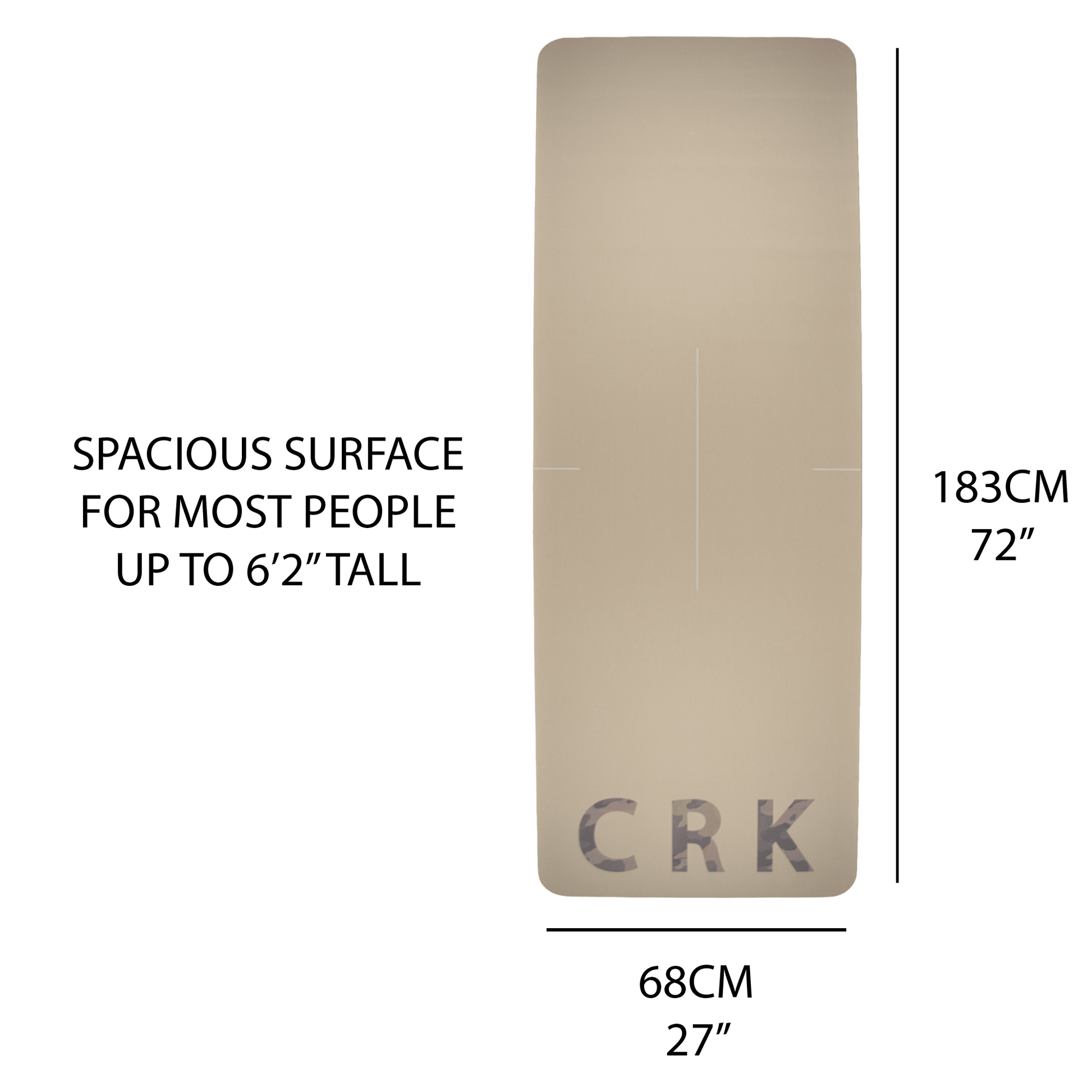 Crk Yoga Mat made of Natural Rubber, 3mm Thick • The Army Mat