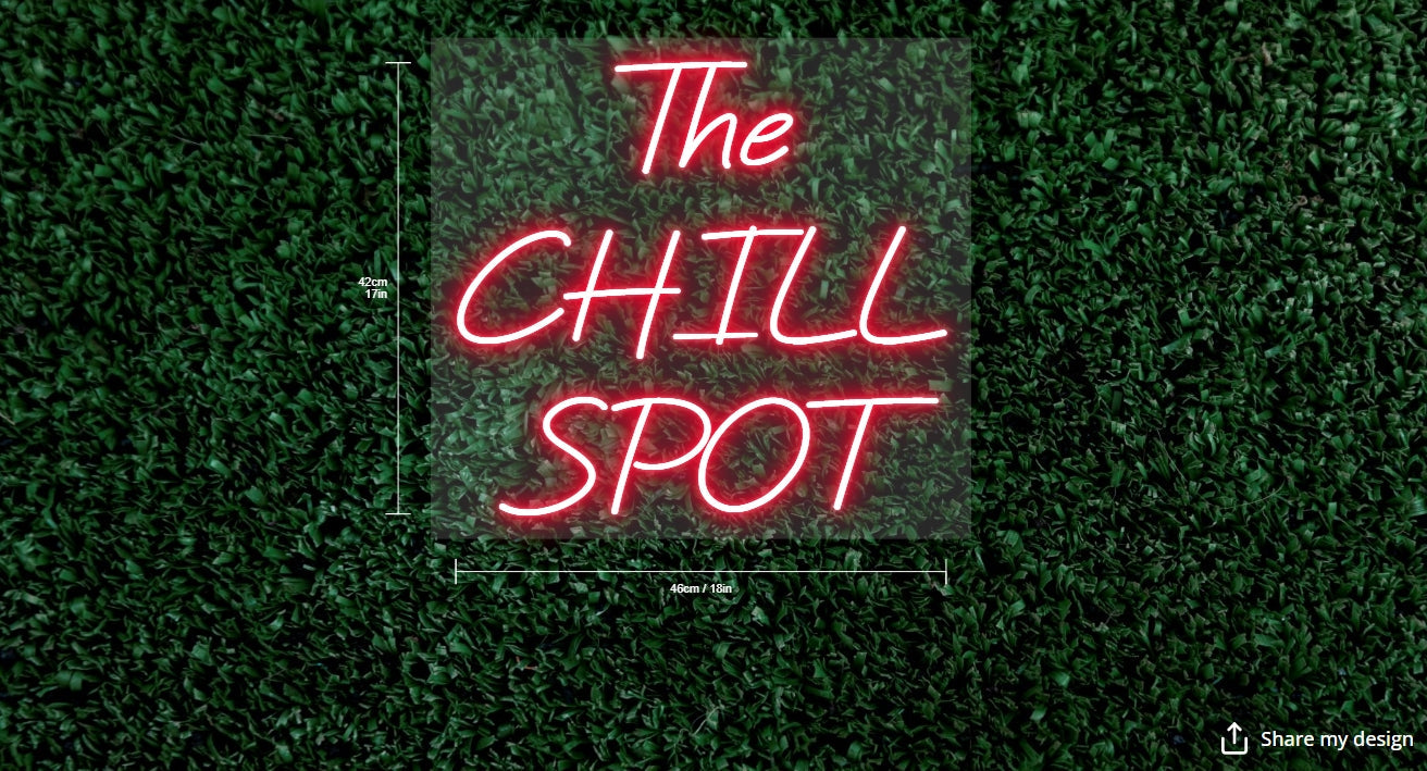 Enseigne lumineuse personnalisée CHILL SPOT (option de changement de couleur) 
