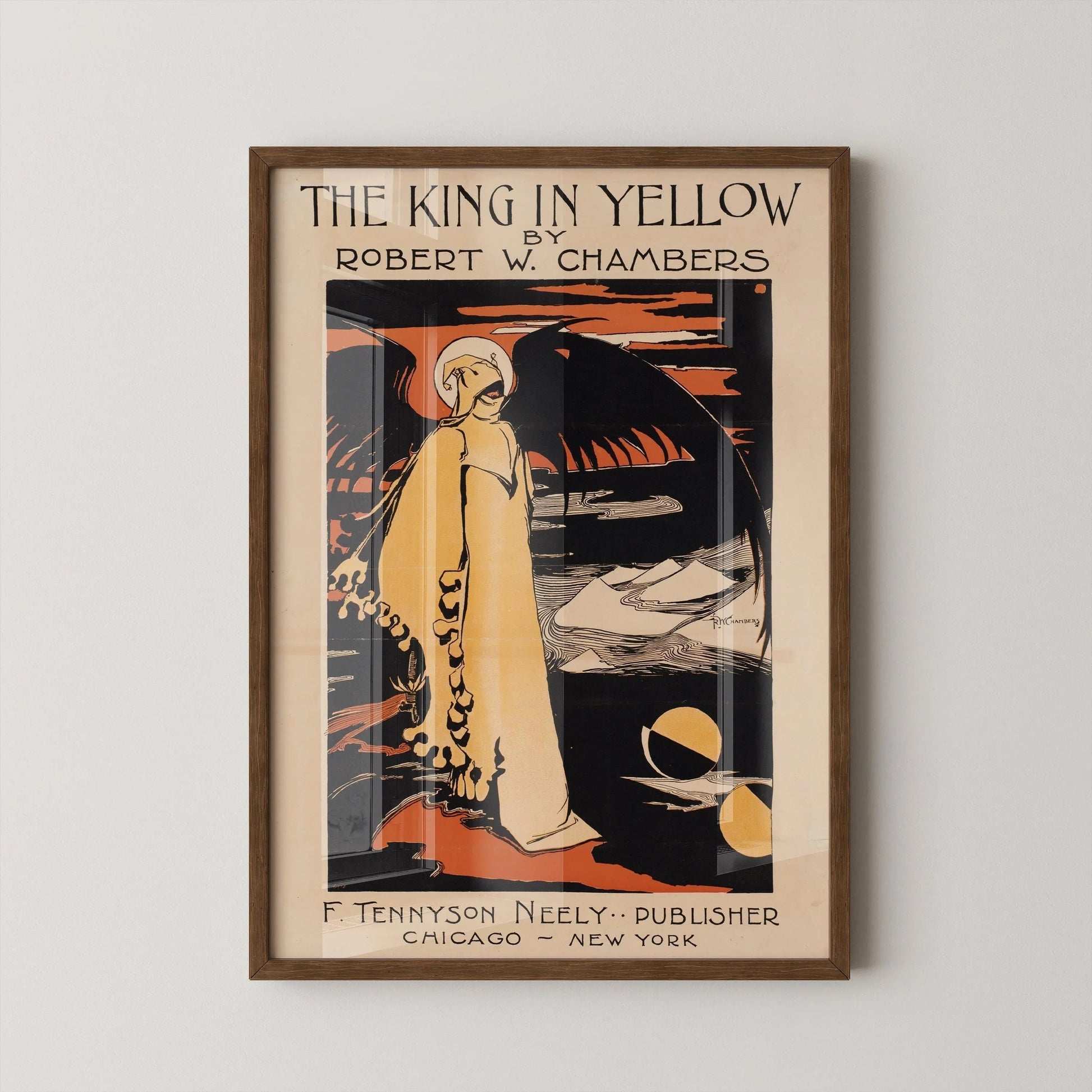Estampe Art Nouveau « Le Roi en Jaune » : Horreur gothique, Dark Academia