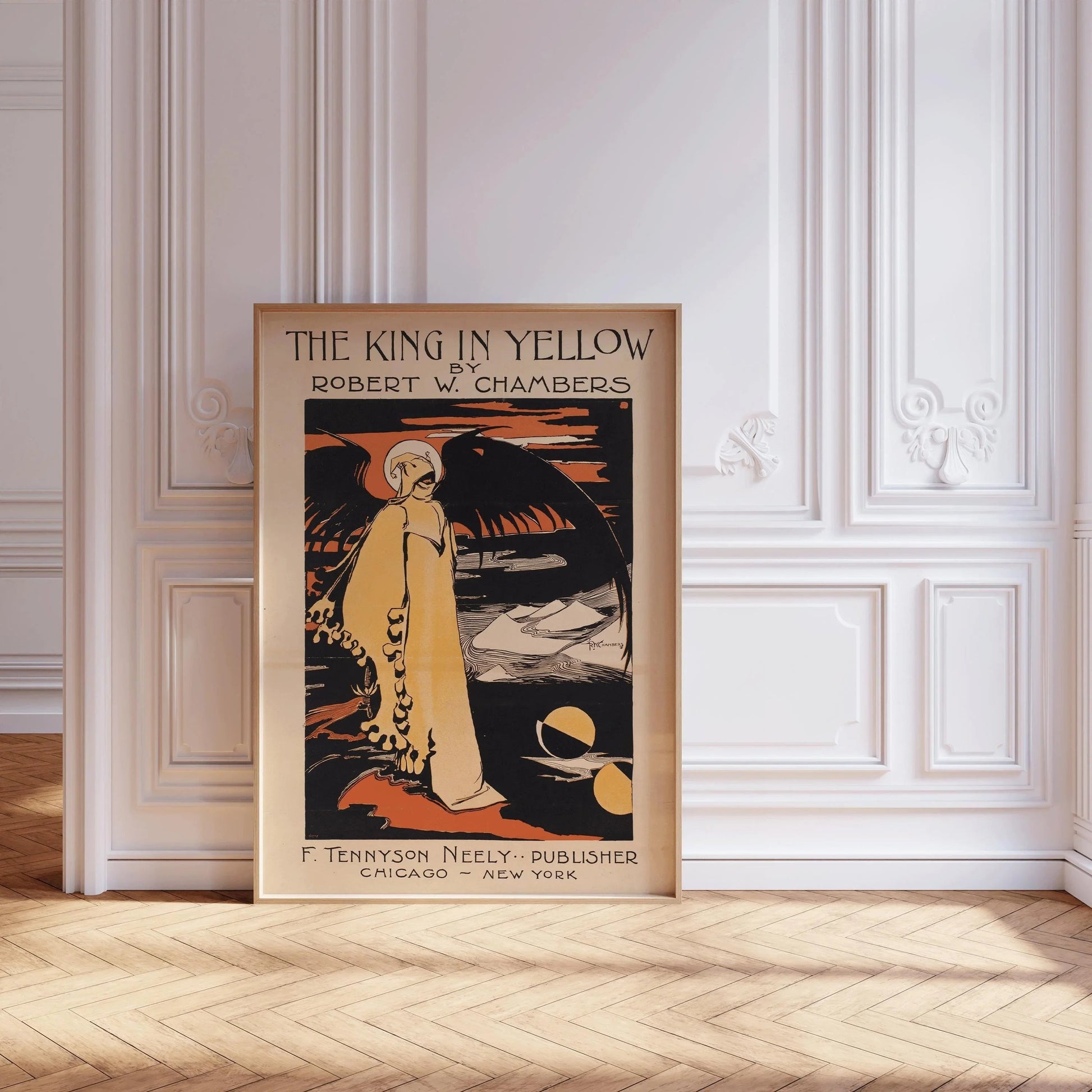 Estampe Art Nouveau « Le Roi en Jaune » : Horreur gothique, Dark Academia