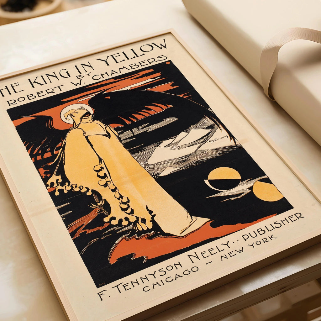 Estampe Art Nouveau « Le Roi en Jaune » : Horreur gothique, Dark Academia