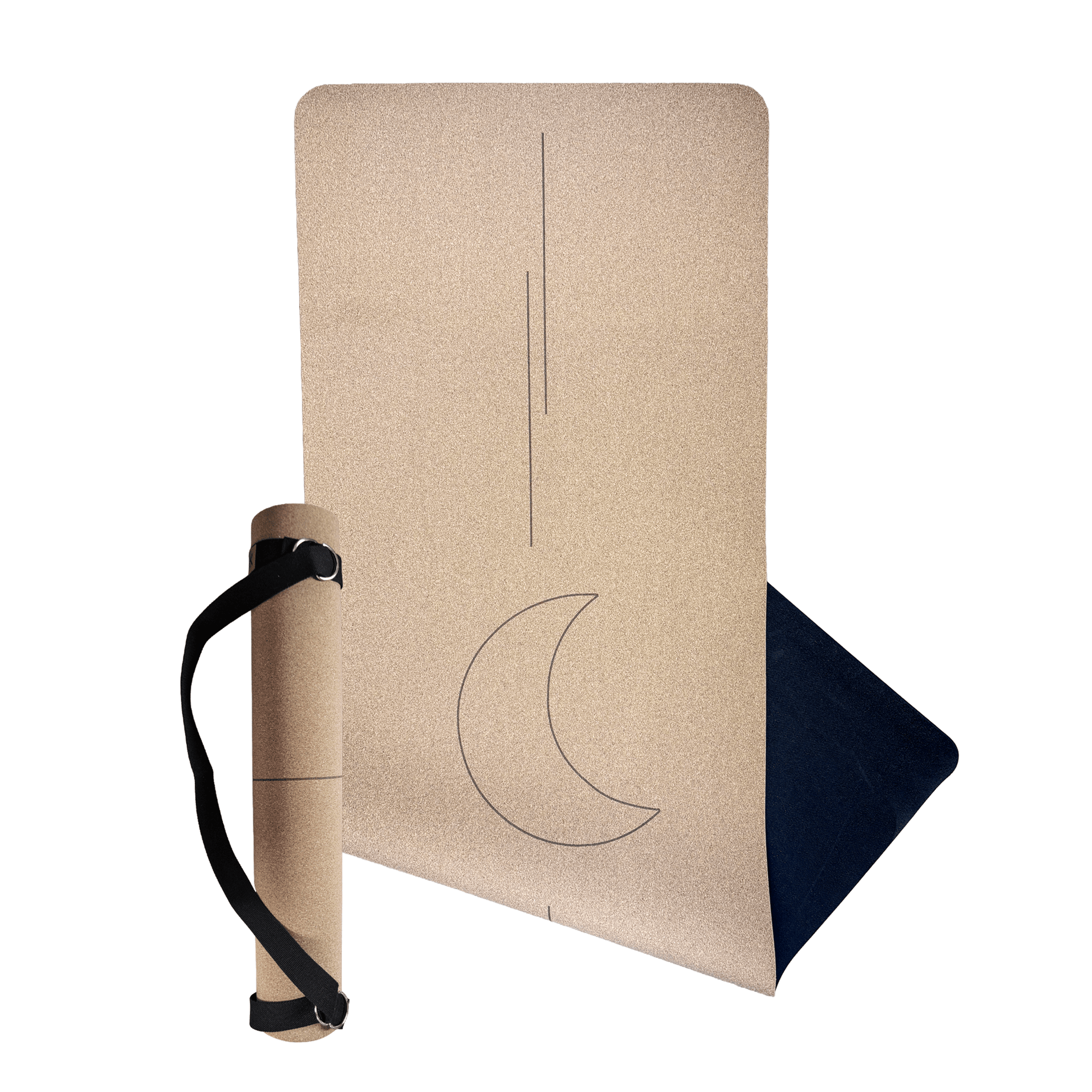 Crk Yoga Mat made of Organic Cork and Recycled Natural Rubber, 4mm Thick • The Moon Mat ✨ NEW