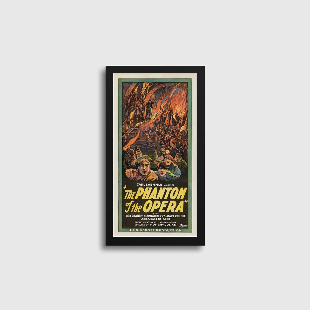 Le Fantôme de l'Opéra | Affiche de film vintage (disponible encadrée à la main ou non encadrée) 2x1