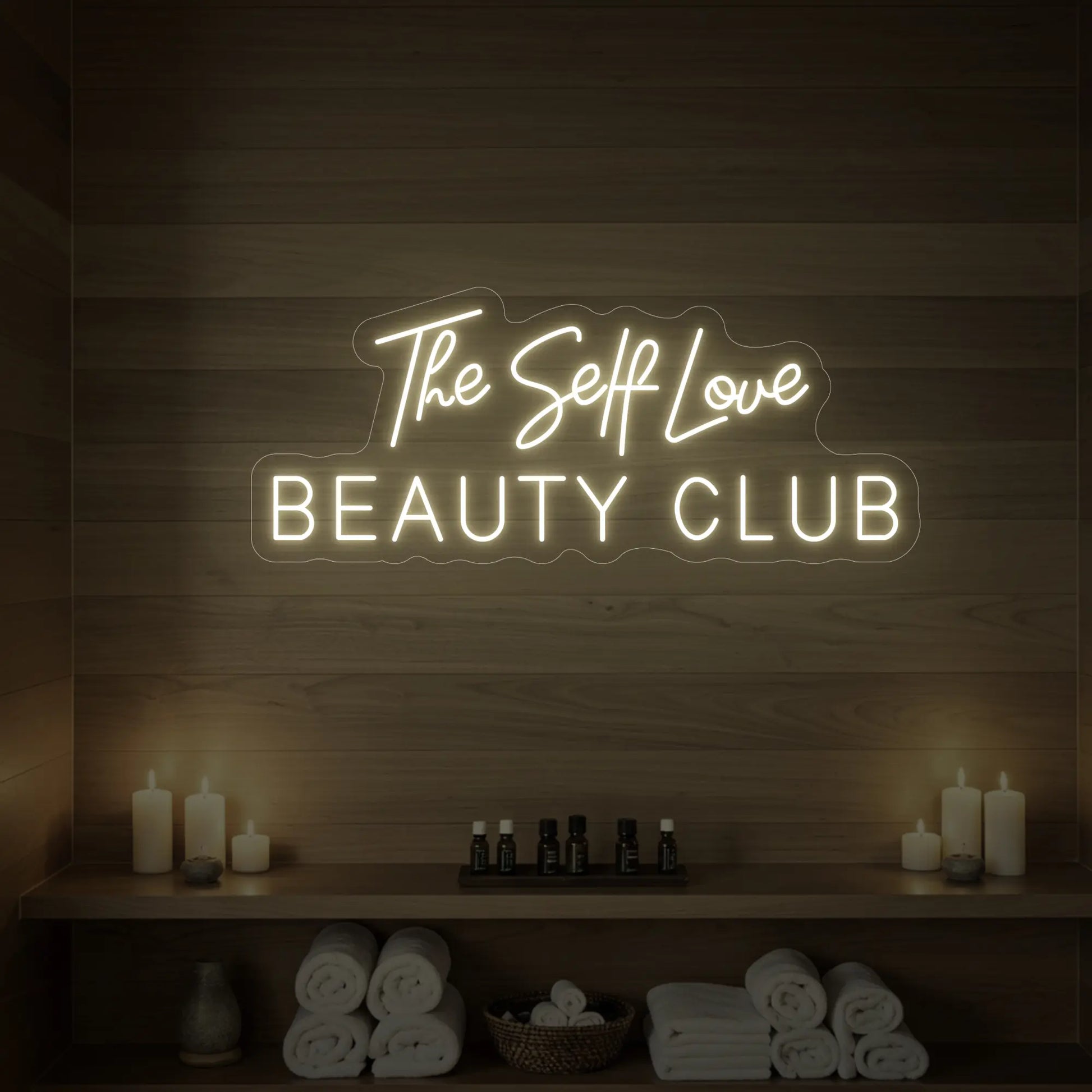 Enseigne lumineuse du Self Love Beauty Club