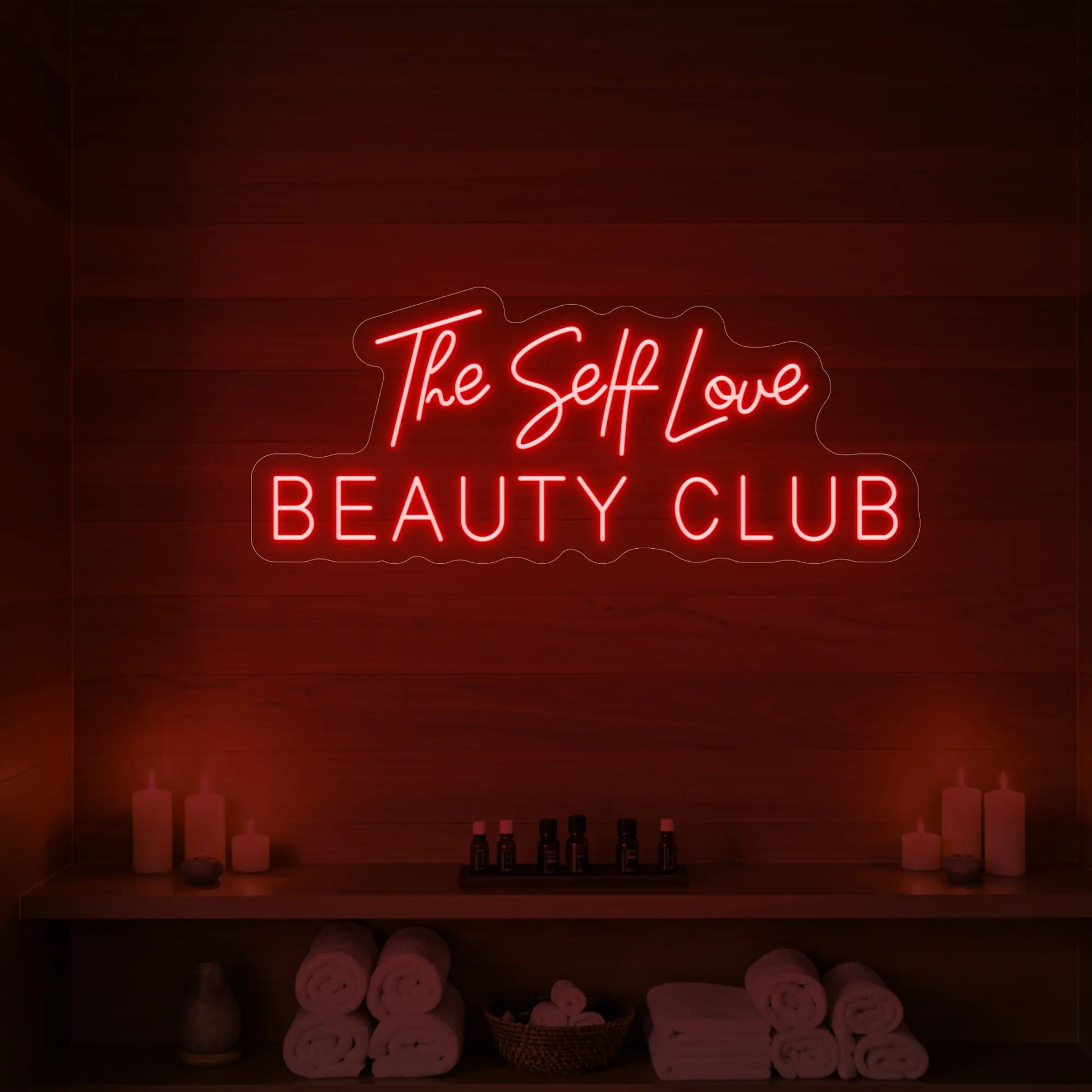 Enseigne lumineuse du Self Love Beauty Club