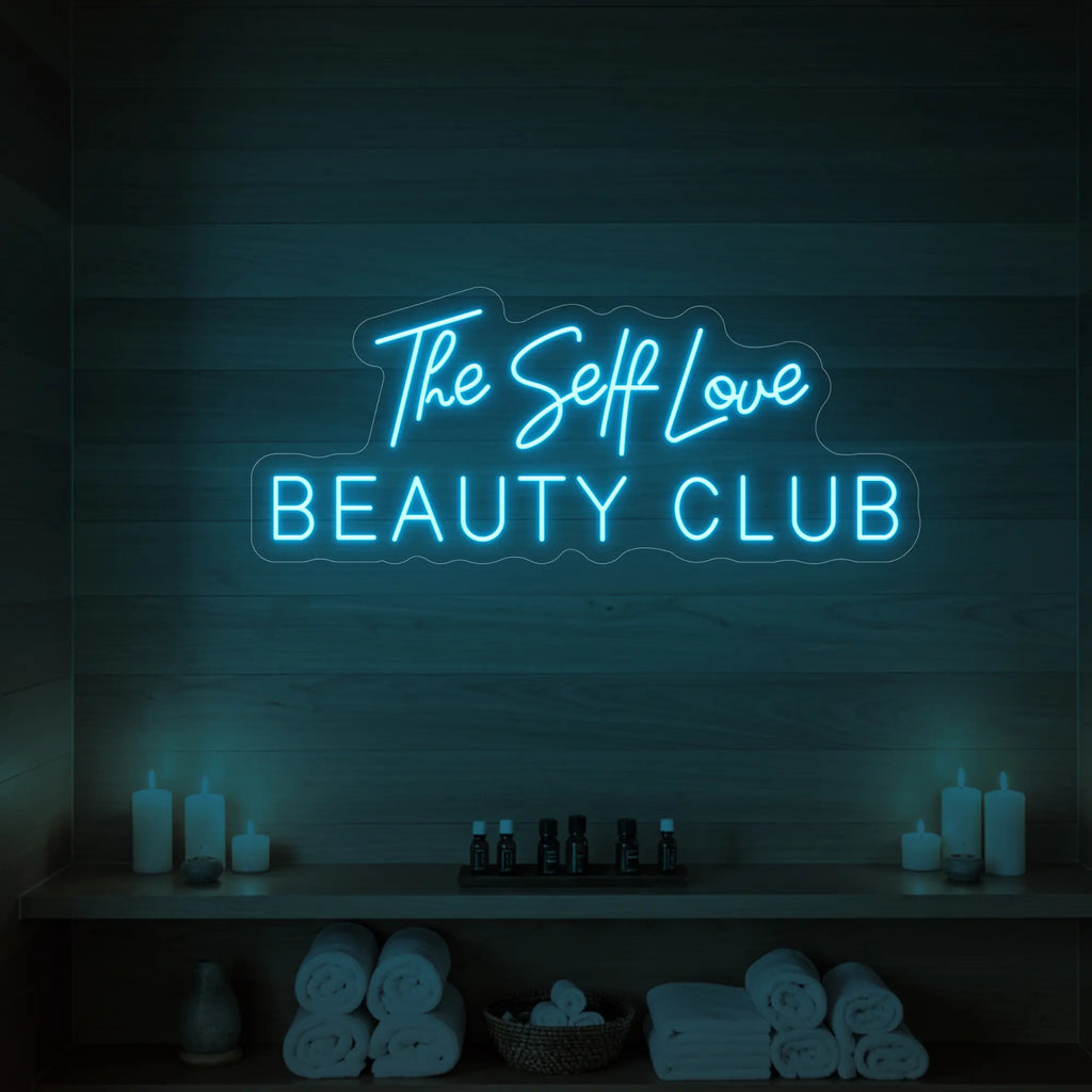 Enseigne lumineuse du Self Love Beauty Club