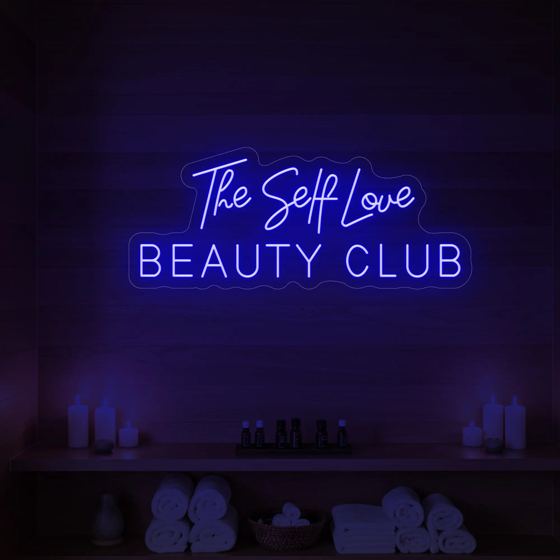 Enseigne lumineuse du Self Love Beauty Club