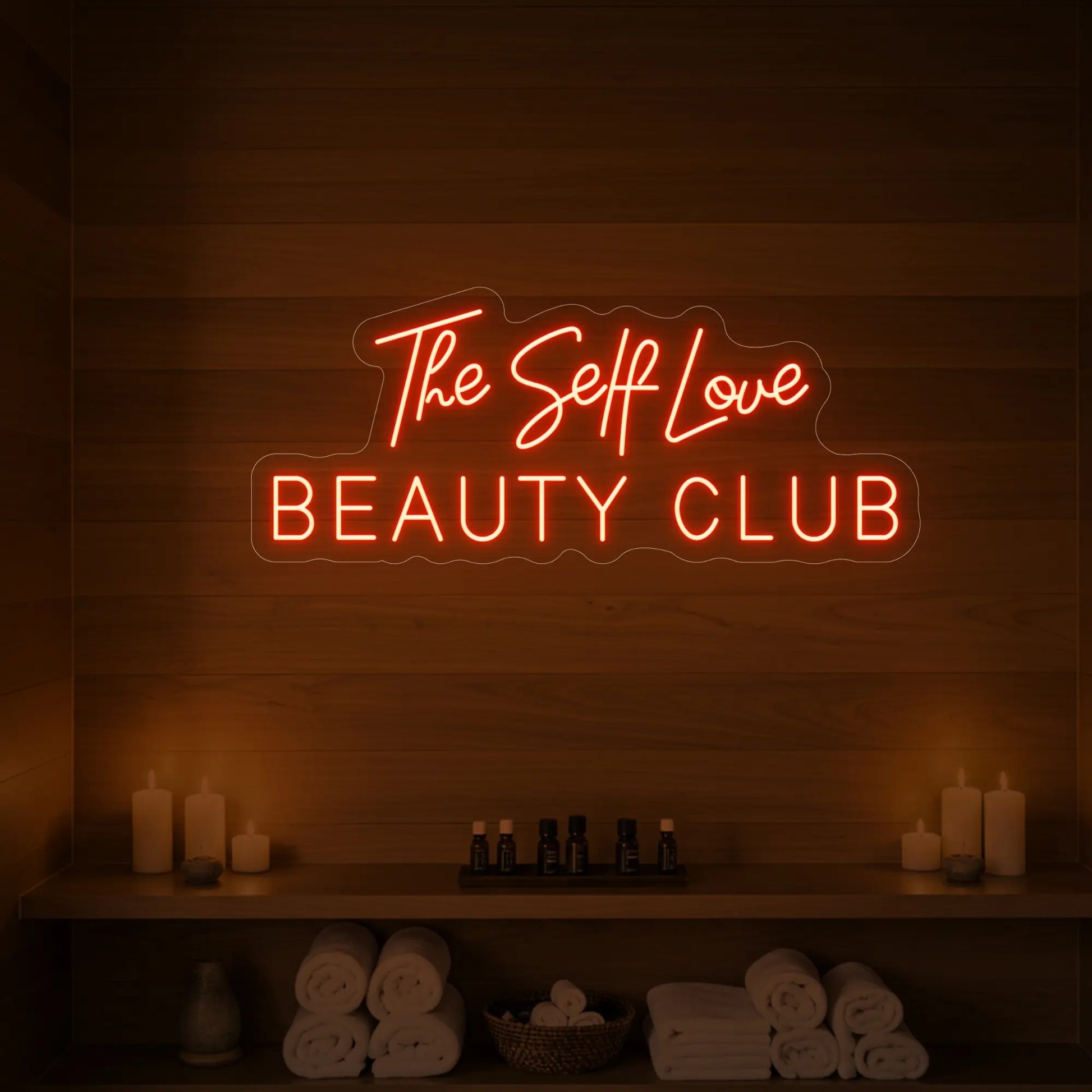 Enseigne lumineuse du Self Love Beauty Club