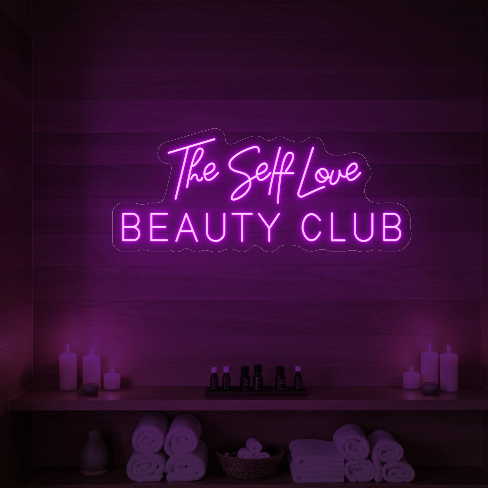 Enseigne lumineuse du Self Love Beauty Club