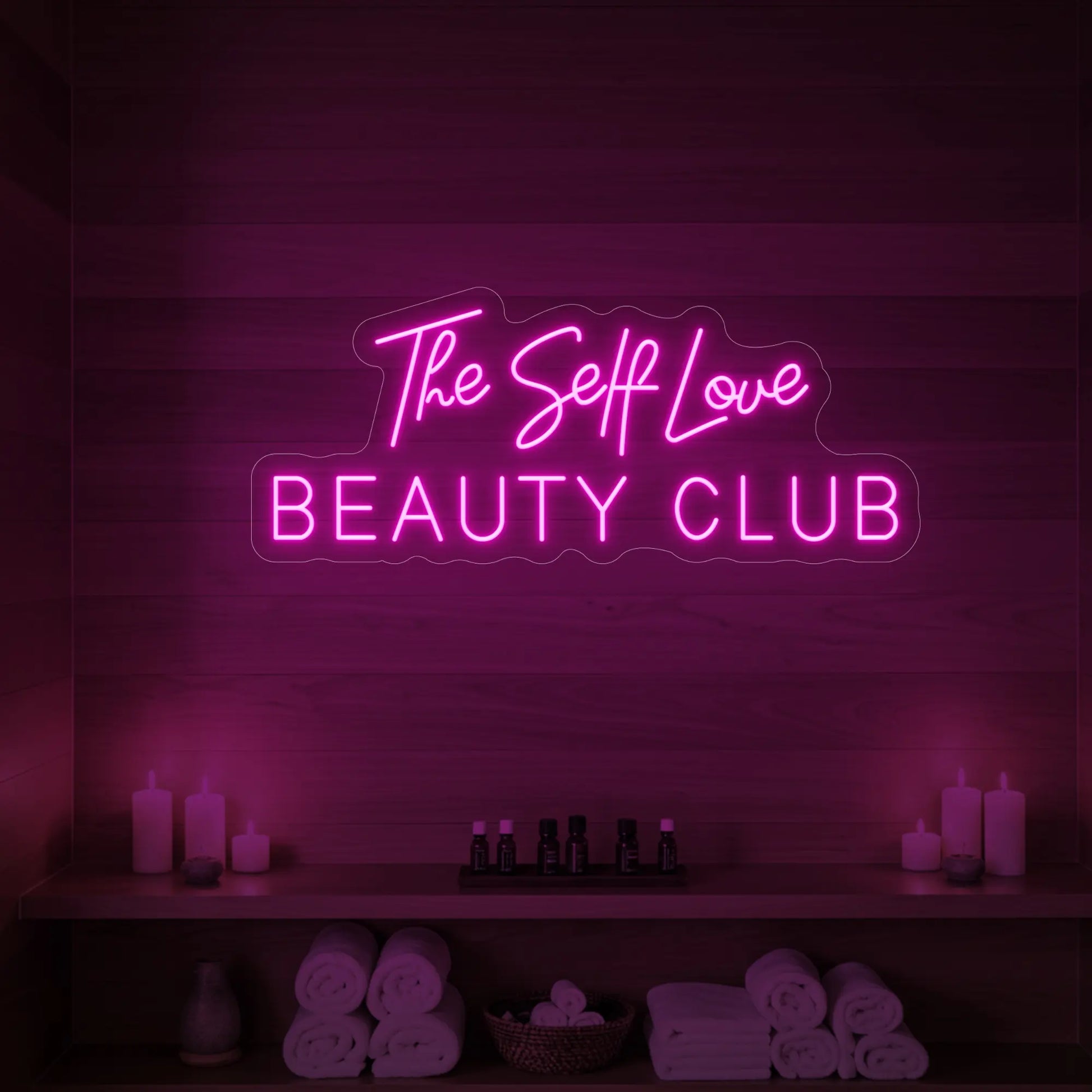 Enseigne lumineuse du Self Love Beauty Club