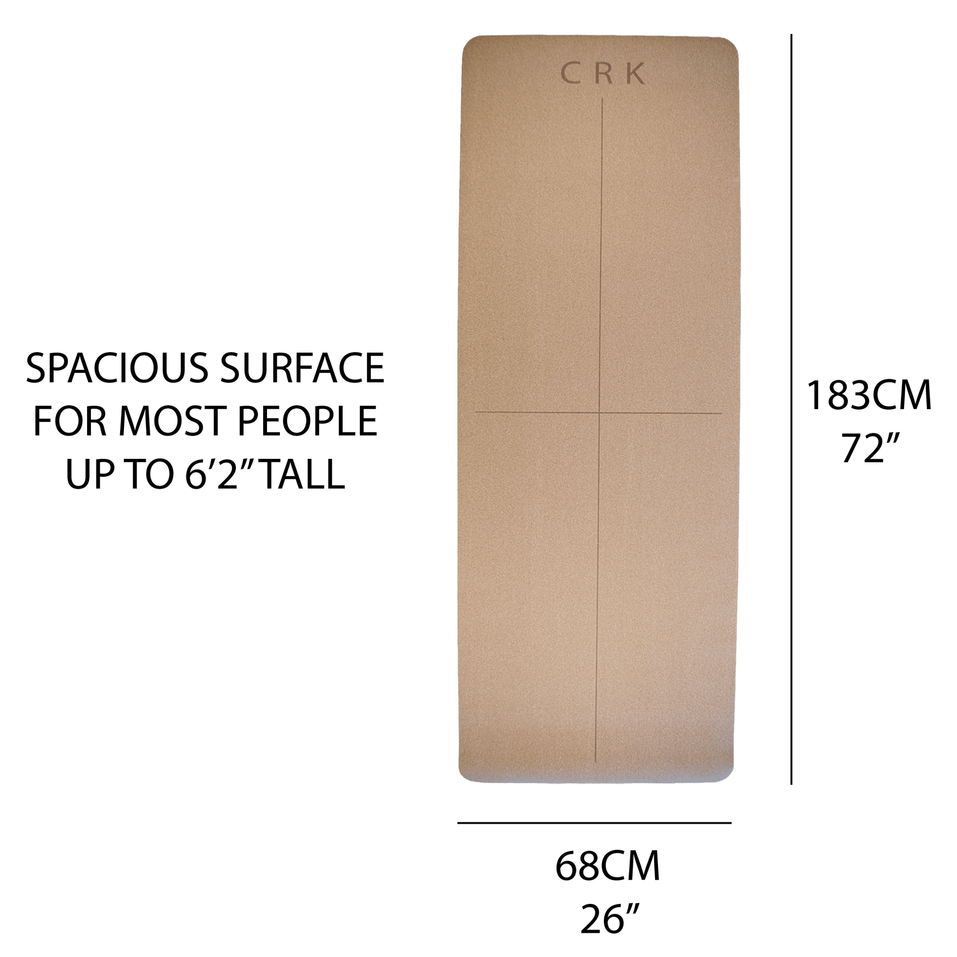 Crk's Organic Cork Yoga Mat with Natural Rubber, 4mm Thick • The Standard Mat Begin Yoga