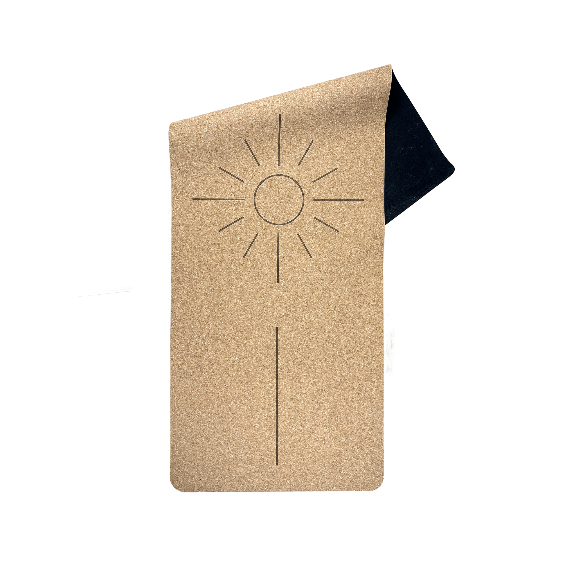 Crk's Organic Cork Yoga Mat with Recycled Natural Rubber, 4mm Thick • The Sun Mat