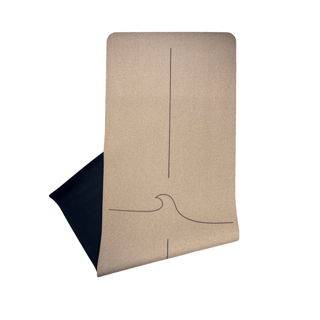 Crk's Organic Cork Yoga Mat with Recycled Natural Rubber, 4mm Thick • The Wave Mat