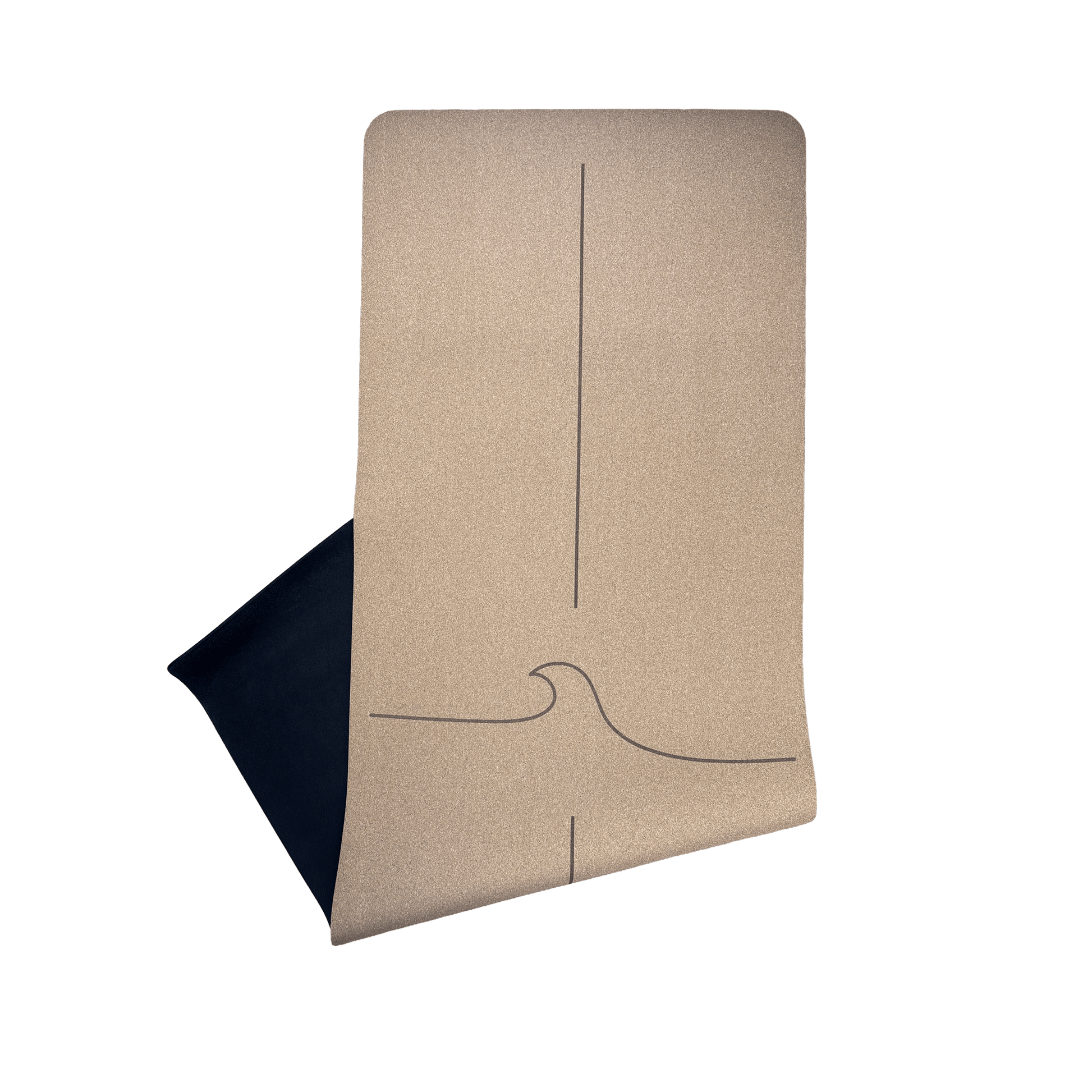 Crk's Organic Cork Yoga Mat with Recycled Natural Rubber, 4mm Thick • The Wave Mat