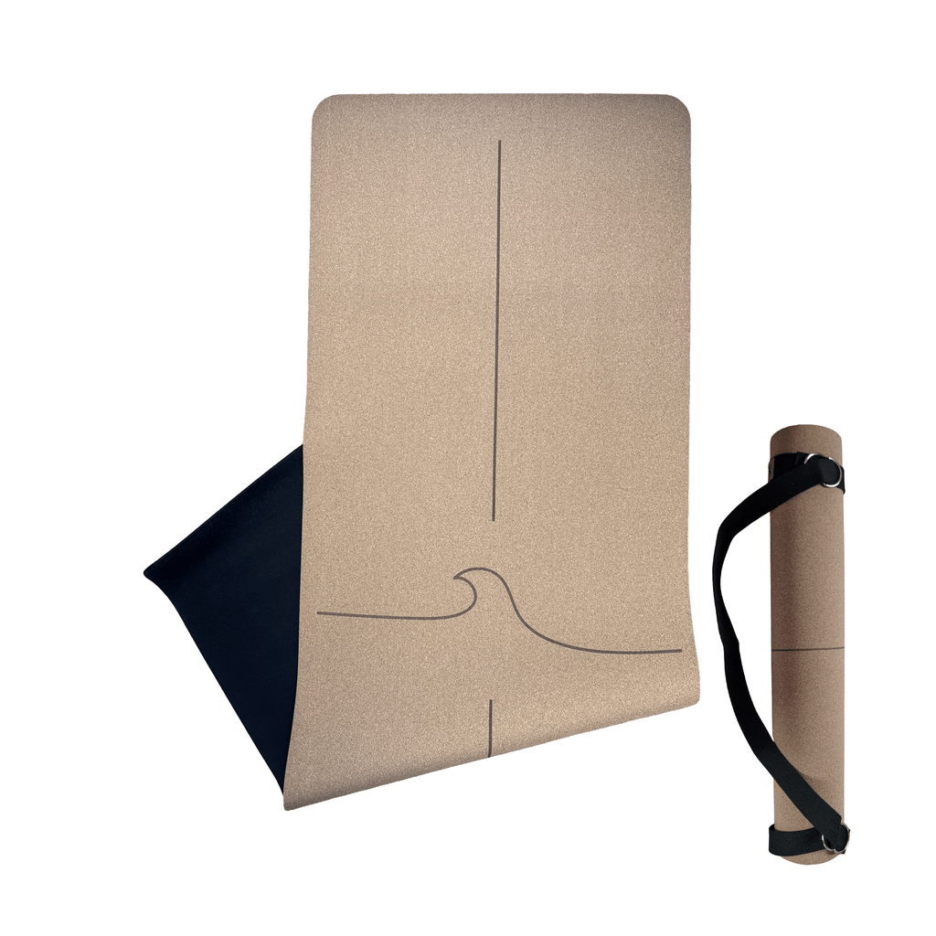 Crk's Organic Cork Yoga Mat with Recycled Natural Rubber, 4mm Thick • The Wave Mat