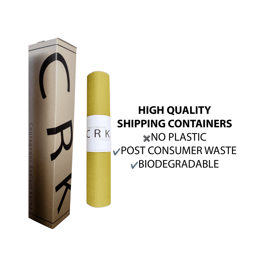 Crk Yoga Mat made of Organic Hemp and Natural Rubber, 5mm Thick • The Limited Edition Yellow Mat