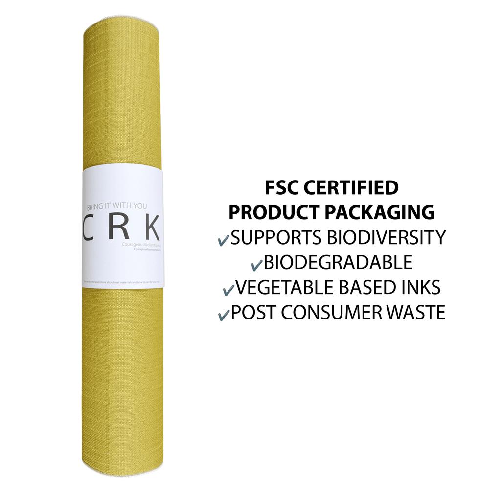 Crk Yoga Mat made of Organic Hemp and Natural Rubber, 5mm Thick • The Limited Edition Yellow Mat