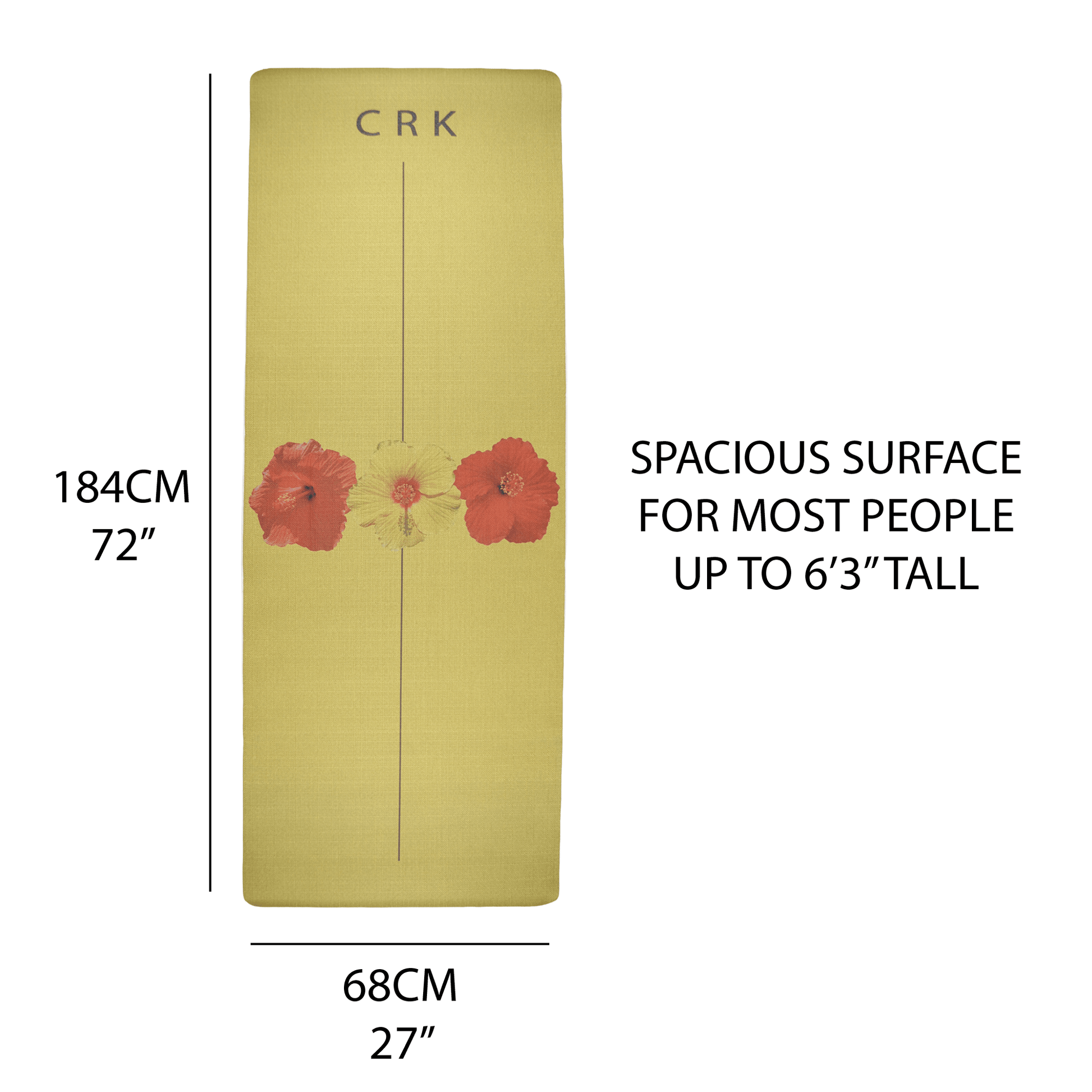Crk Yoga Mat made of Organic Hemp and Natural Rubber, 5mm Thick • The Limited Edition Yellow Mat