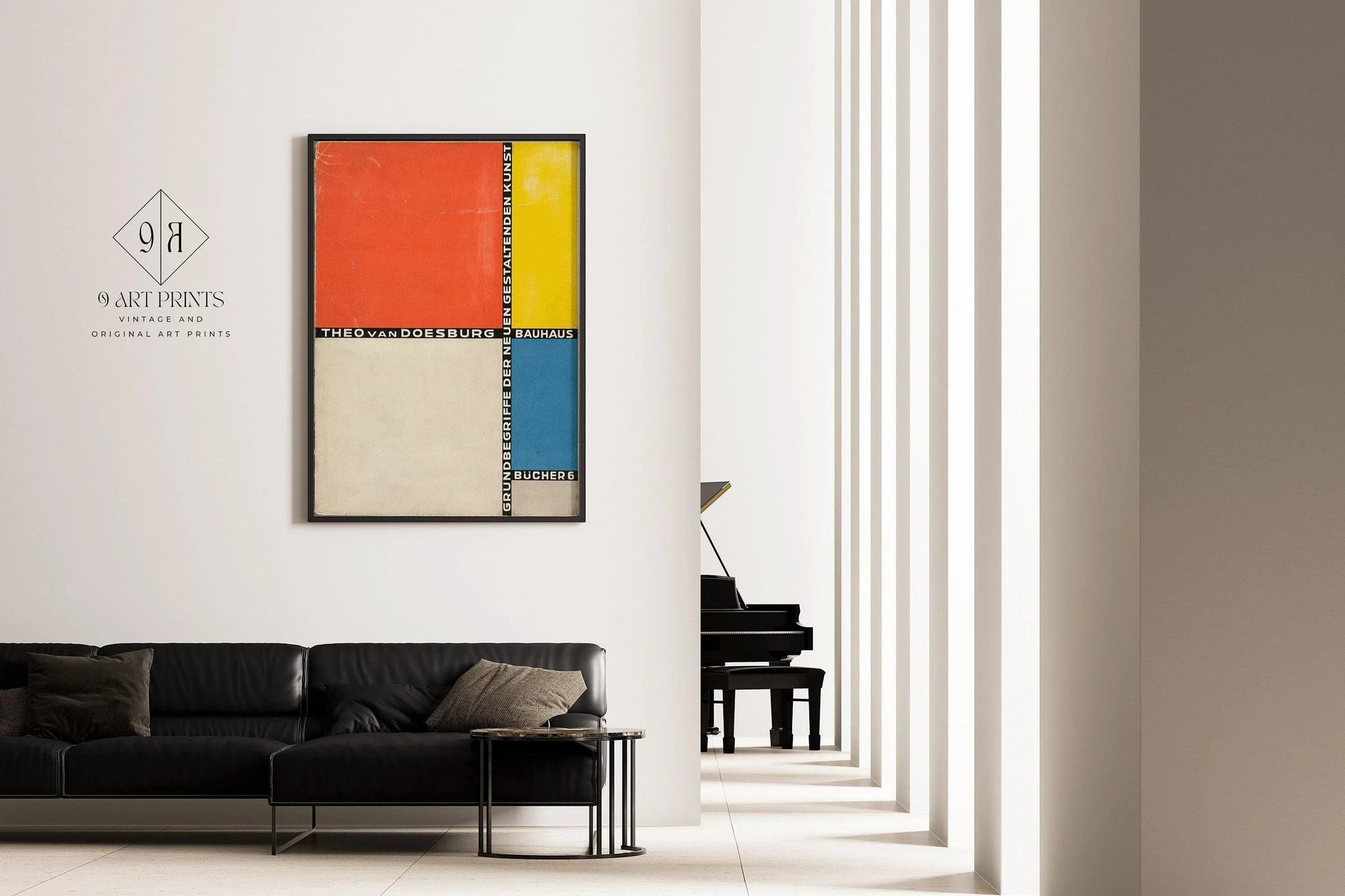 Theo Van Doesburg Bauhaus Art Print : Affiche giclée moderne du milieu du siècle