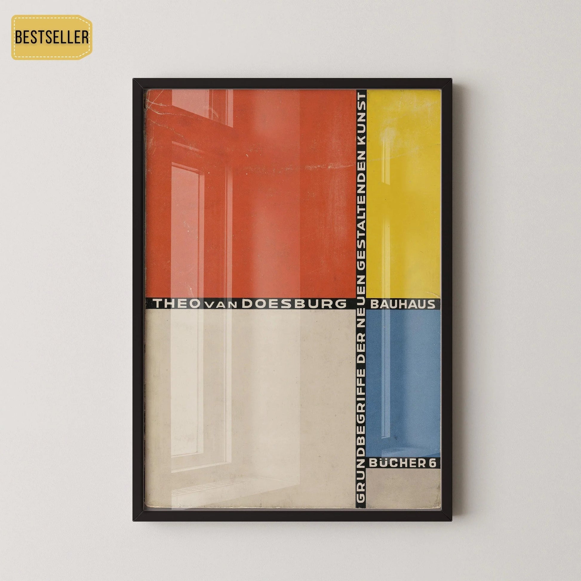 Theo Van Doesburg Bauhaus Art Print : Affiche giclée moderne du milieu du siècle