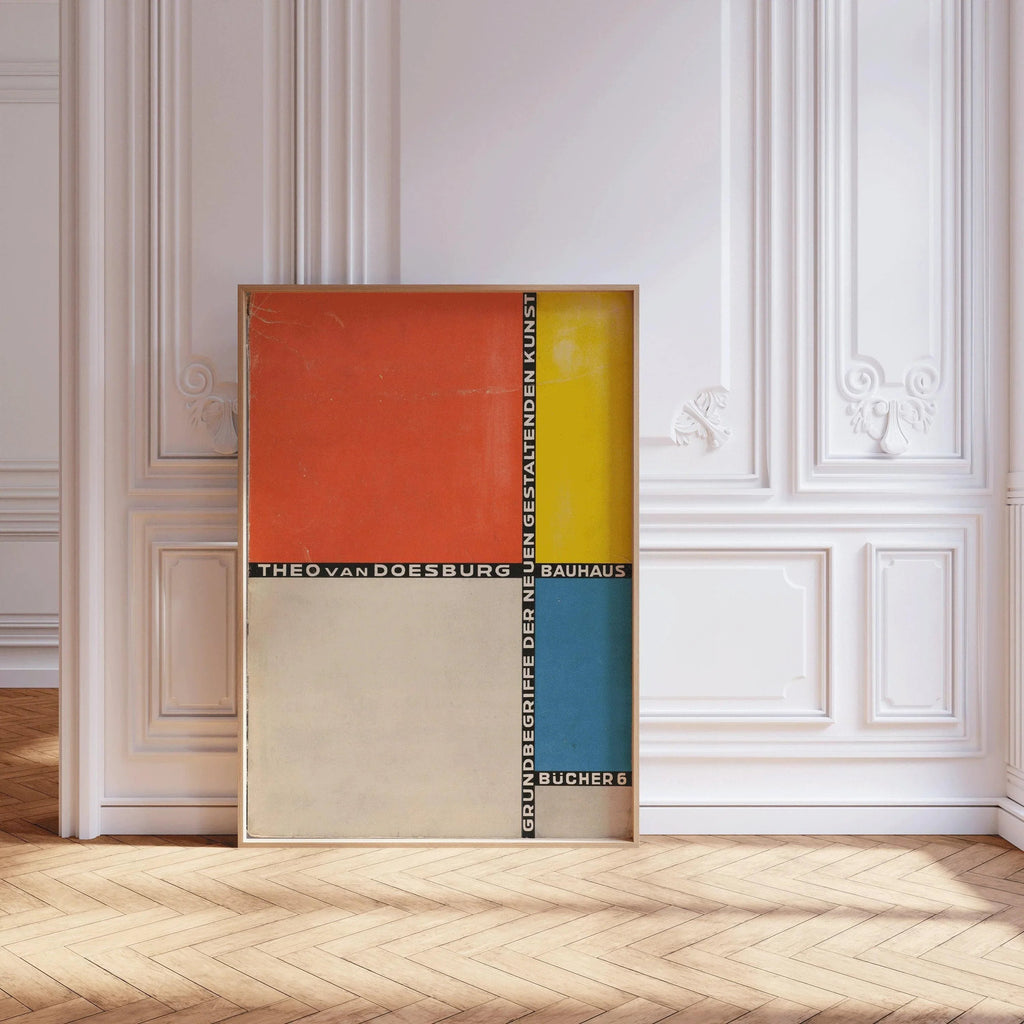 Theo Van Doesburg Bauhaus Art Print : Affiche giclée moderne du milieu du siècle