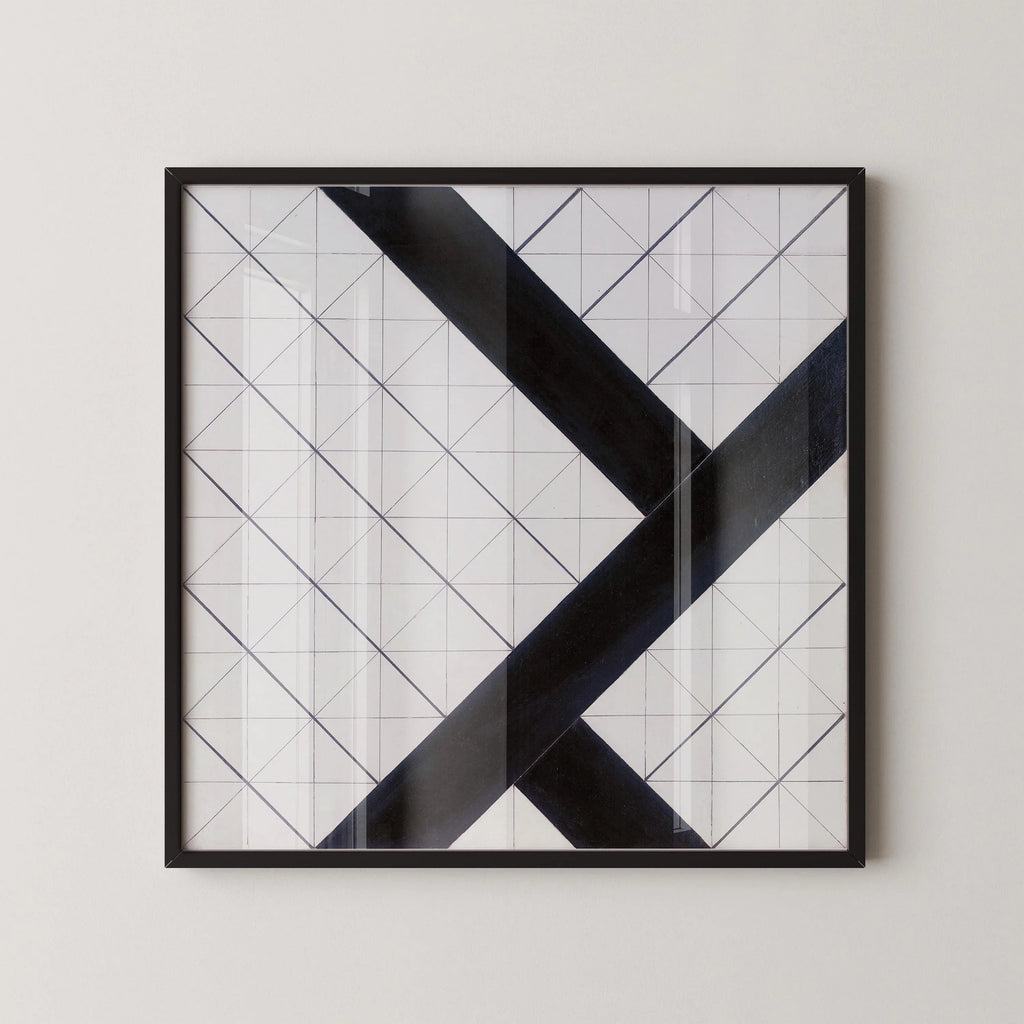Estampe « Contre-composition VI » de Theo van Doesburg : Art moderne Bauhaus (Encadrée disponible)