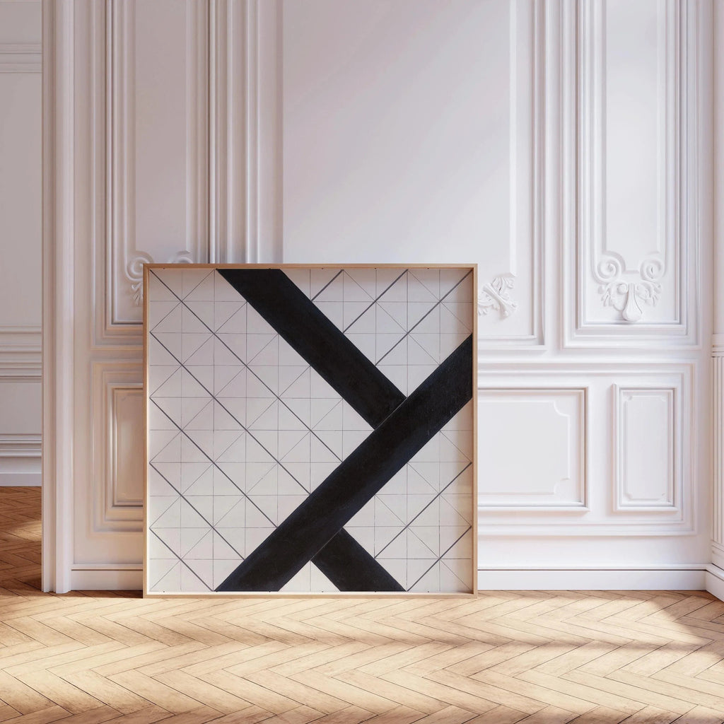 Estampe « Contre-composition VI » de Theo van Doesburg : Art moderne Bauhaus (Encadrée disponible)
