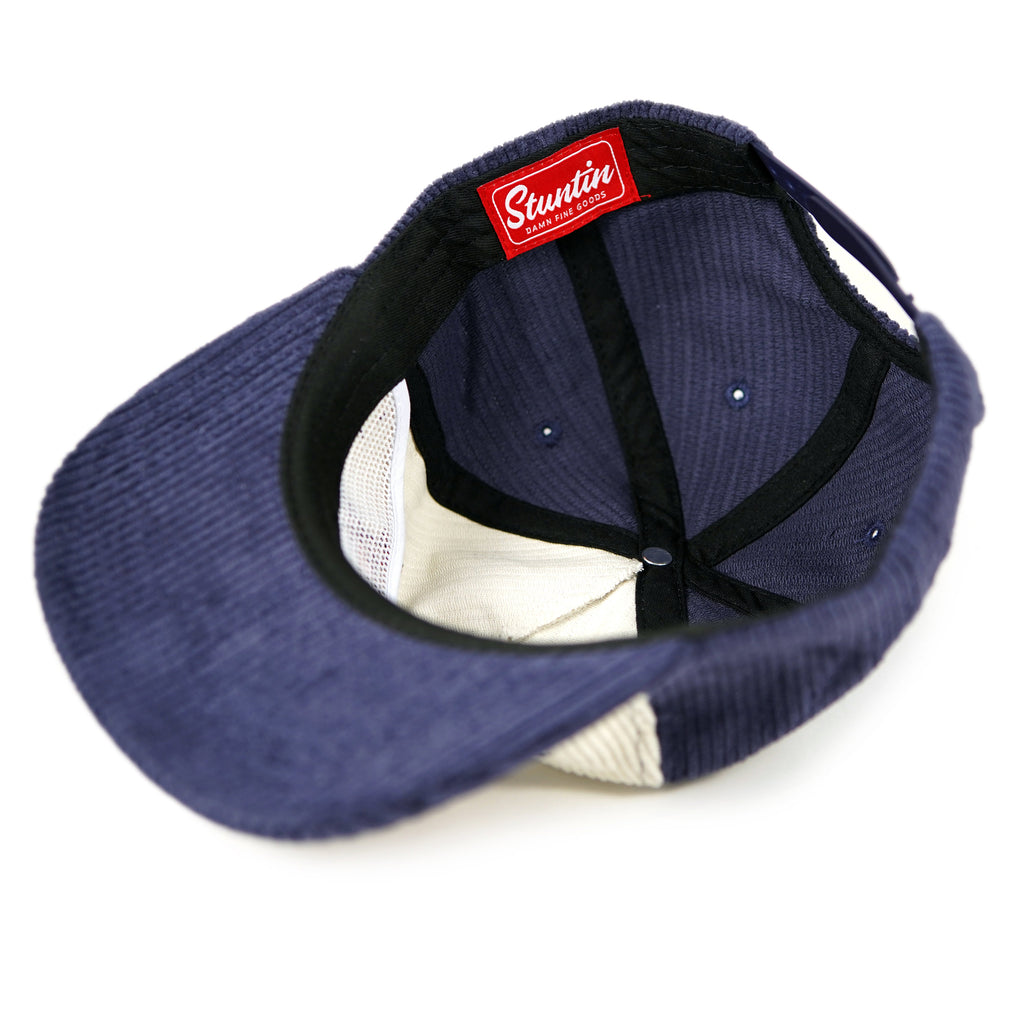 Chapeau en velours côtelé bicolore Happy Tiger