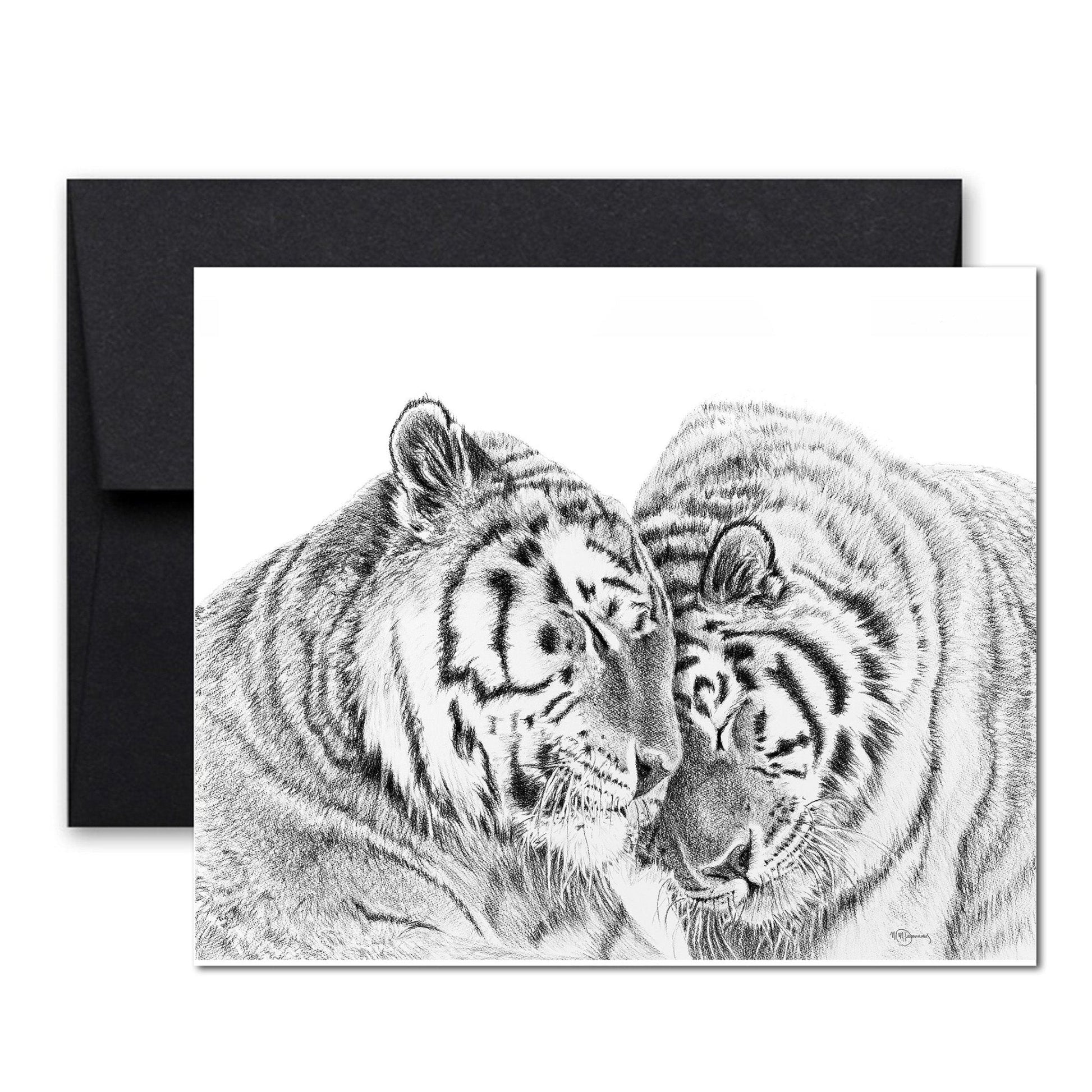 Tigers Greeting Card - collaboration with  La Fondation du Zoo de Granby