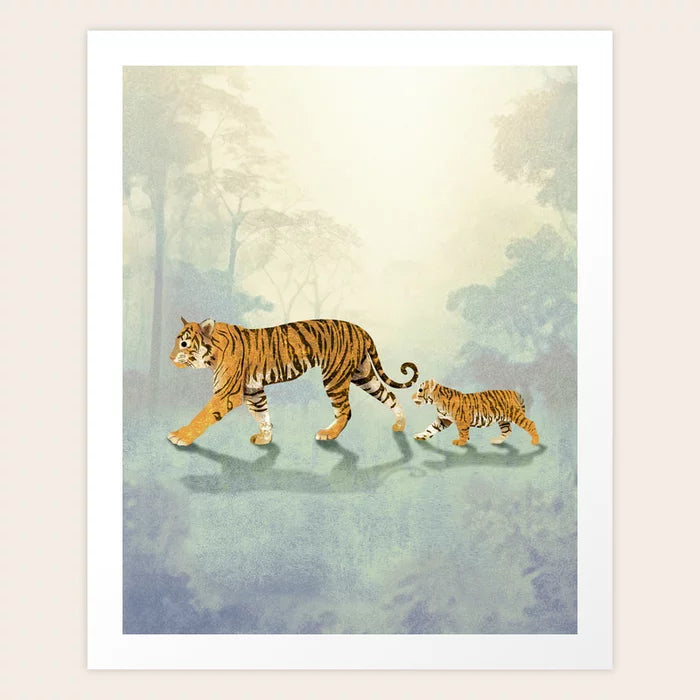 Impression d'art Tigres dans la jungle