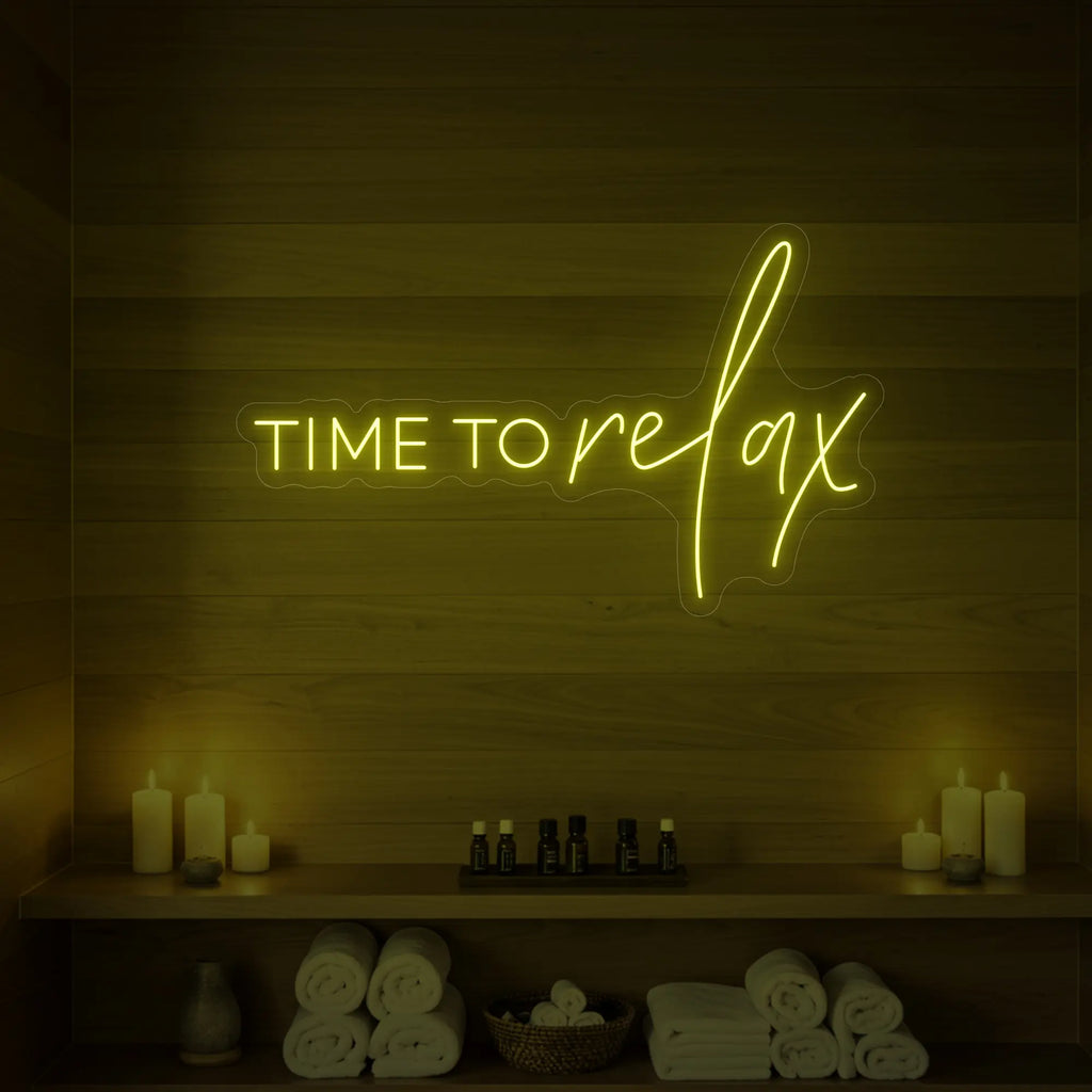 Enseigne lumineuse Time to Relax V1
