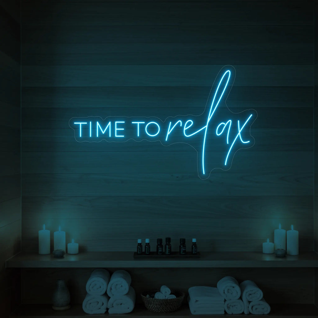 Enseigne lumineuse Time to Relax V1