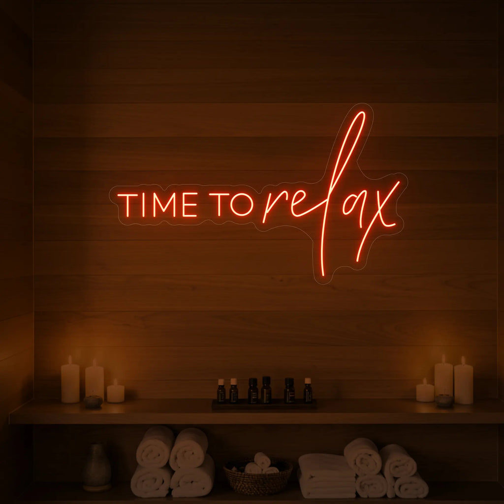 Enseigne lumineuse Time to Relax V1