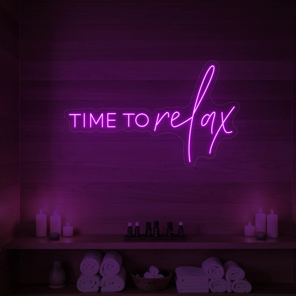 Enseigne lumineuse Time to Relax V1