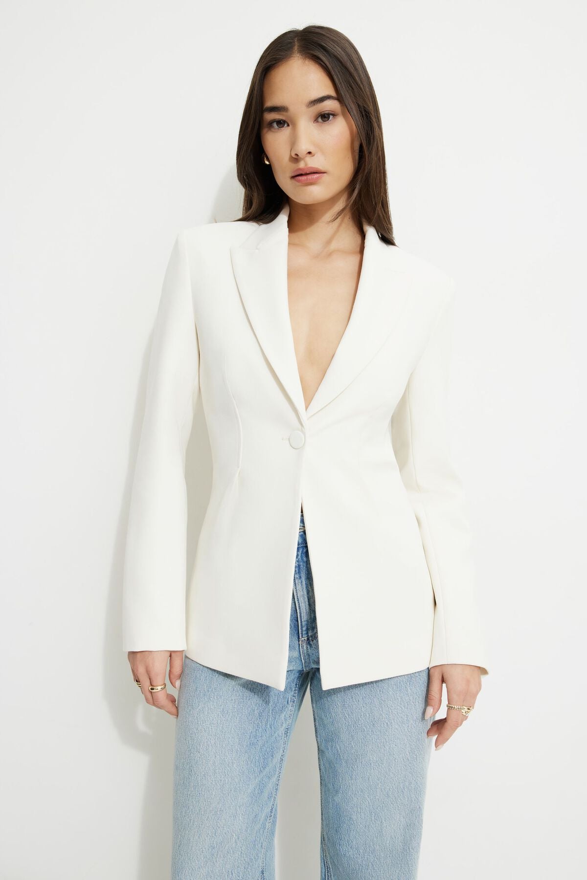 Fitted Single Button Blazer