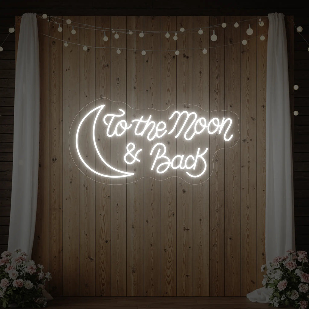To The Moon & Back V2 Neon Sign